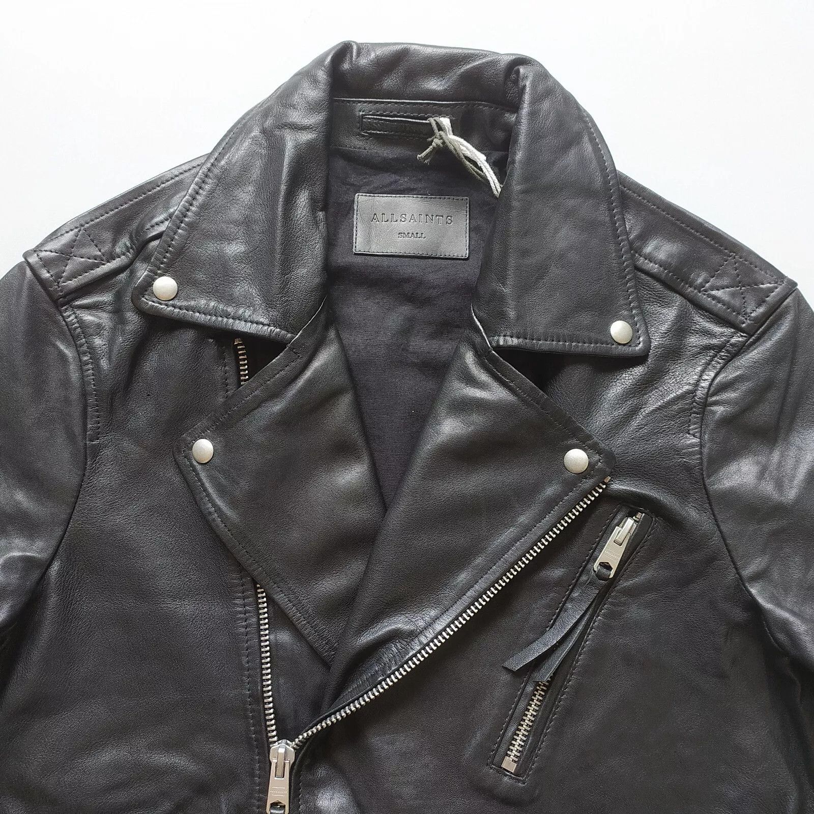 Allsaints ALLSAINTS Allen Leather Biker Jacket IFD 0746 Size US S / EU 44-46 / 1 - 6 Thumbnail