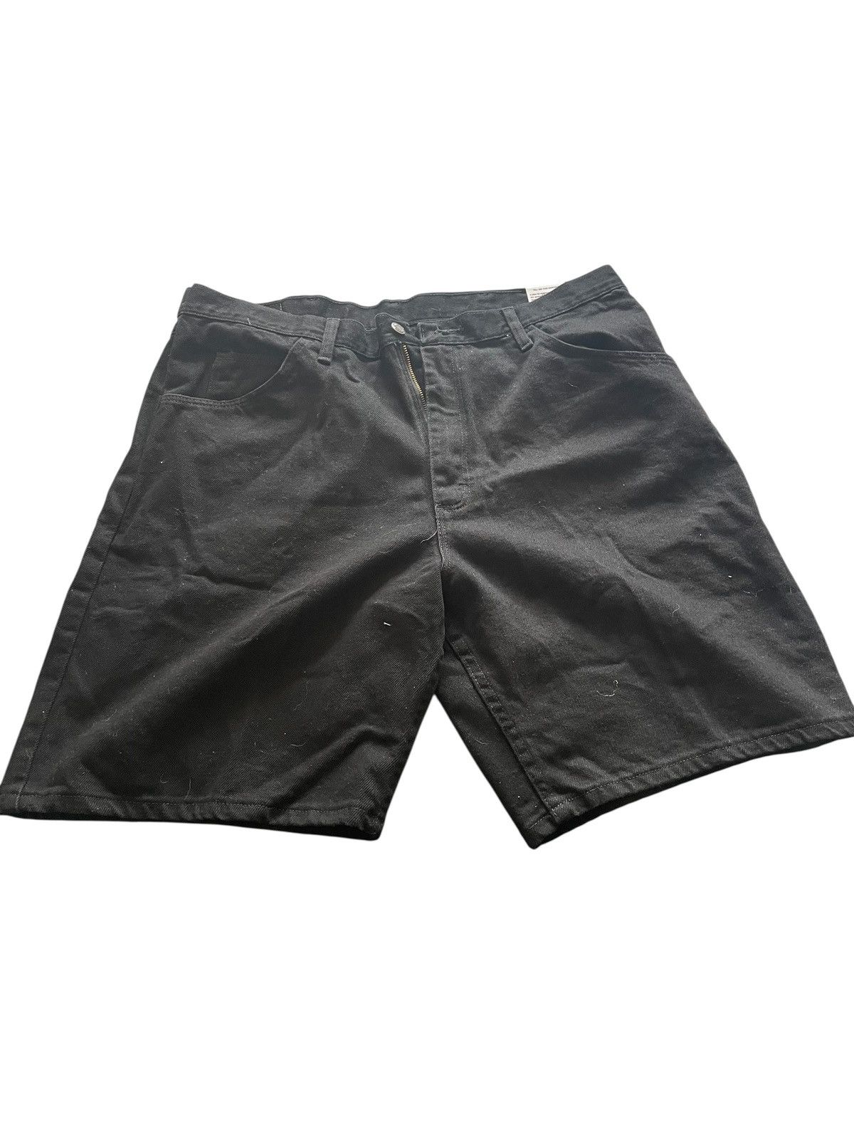 Wrangler Vintage Y2K Wrangler black denim jorts shorts 38 irregular Size US 38 / EU 54 - 1 Thumbnail