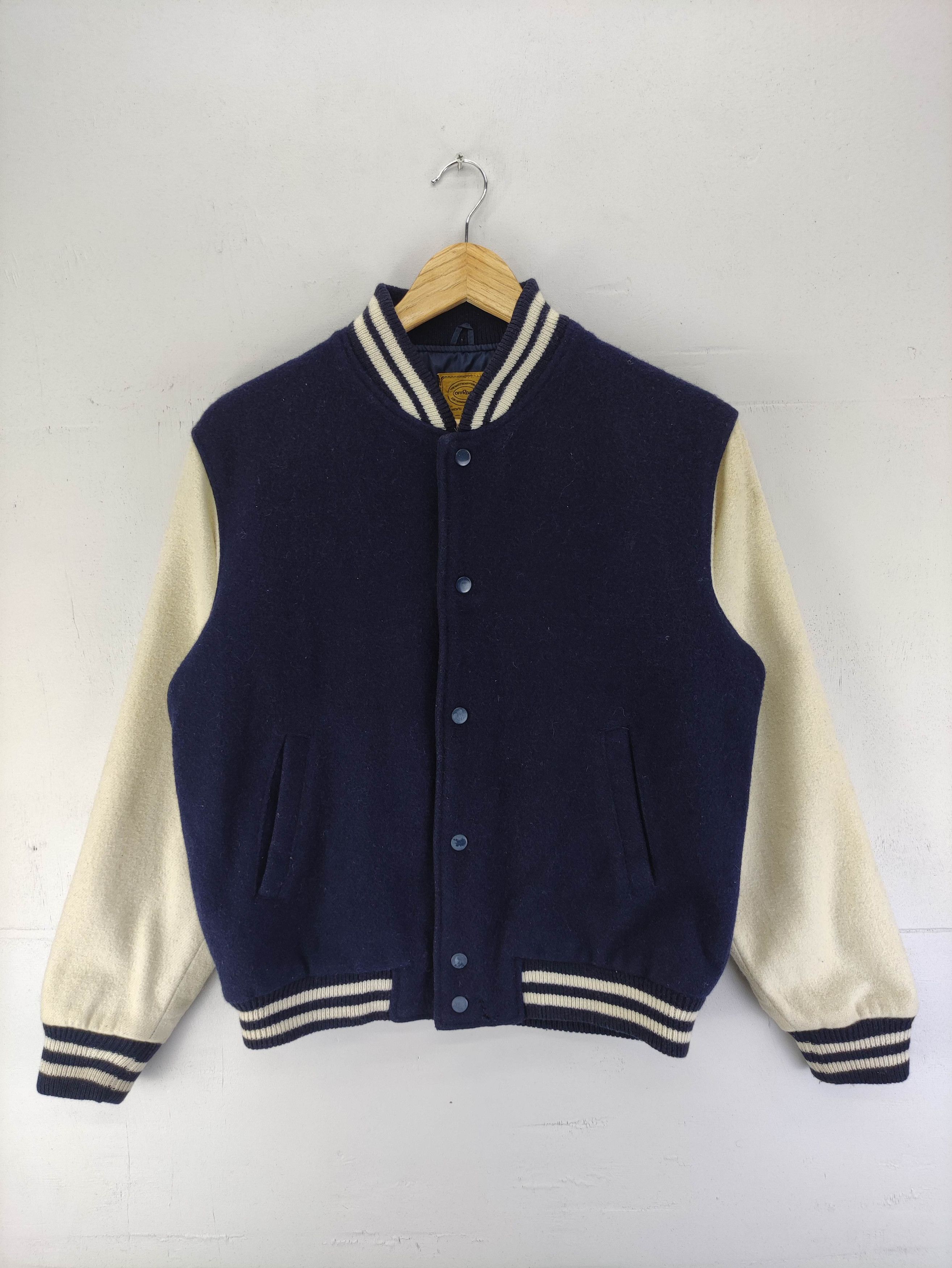 Japanese Brand Vintage OffRoad Varsity Wool Jacket Snap Button Size US M / EU 48-50 / 2 - 1 Thumbnail