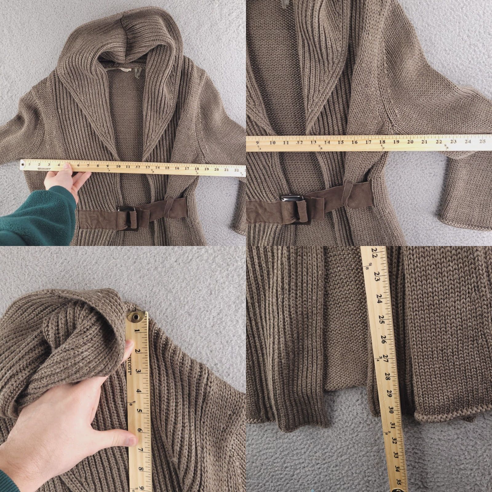 Soft Surroundings Soft Surroundings Cardigan Sweater Wool Blend Wrap Buckle Long Sleeve Regular Size L Brown Womens Size L / US 10 / IT 46 - 8 Thumbnail