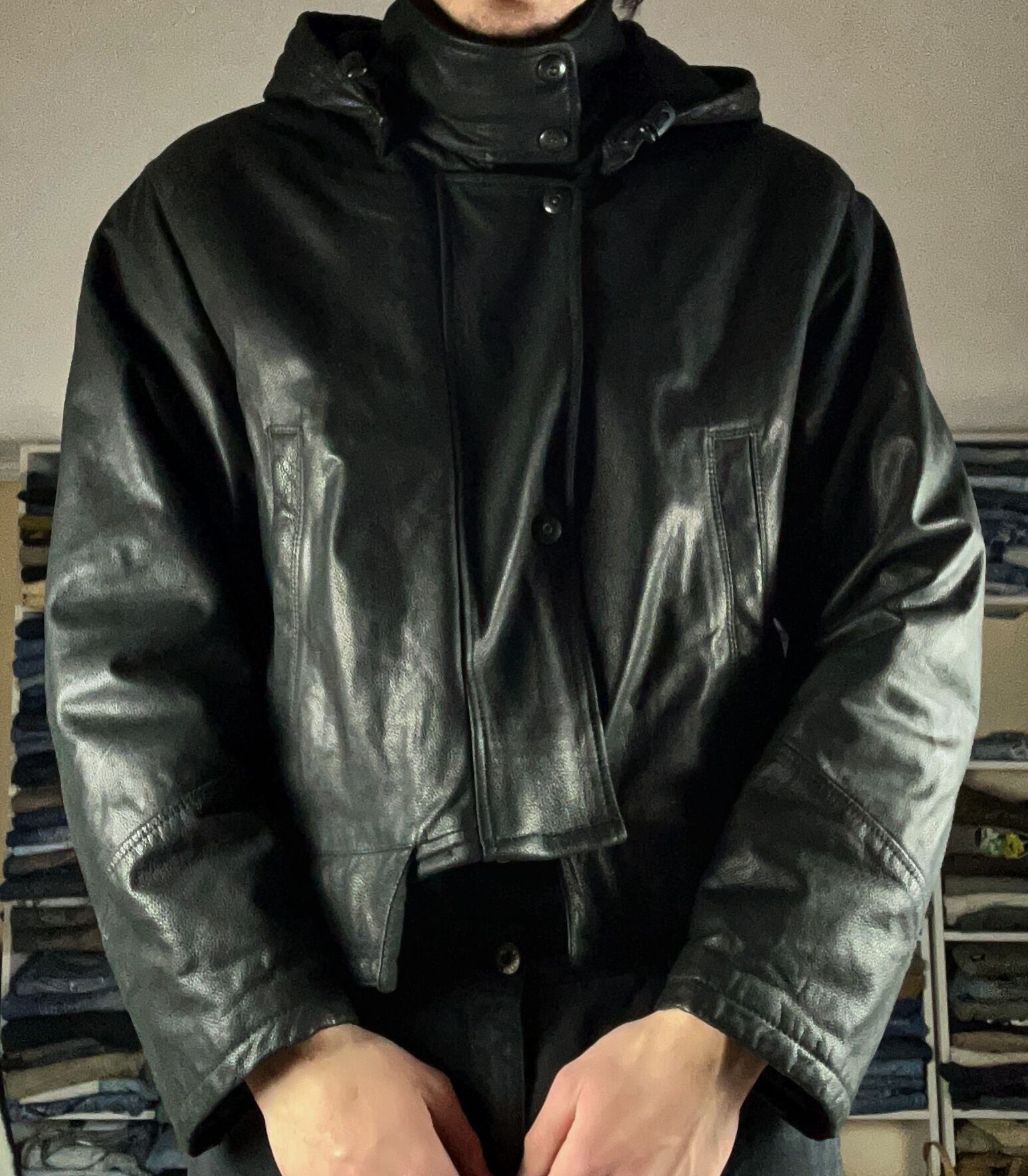 Hysteric Glamour VTG BALENCIAGA OPIUM CARTI STYLE CROPPED LEATHER JACKET Y2K Size US L / EU 52-54 / 3 - 9 Thumbnail
