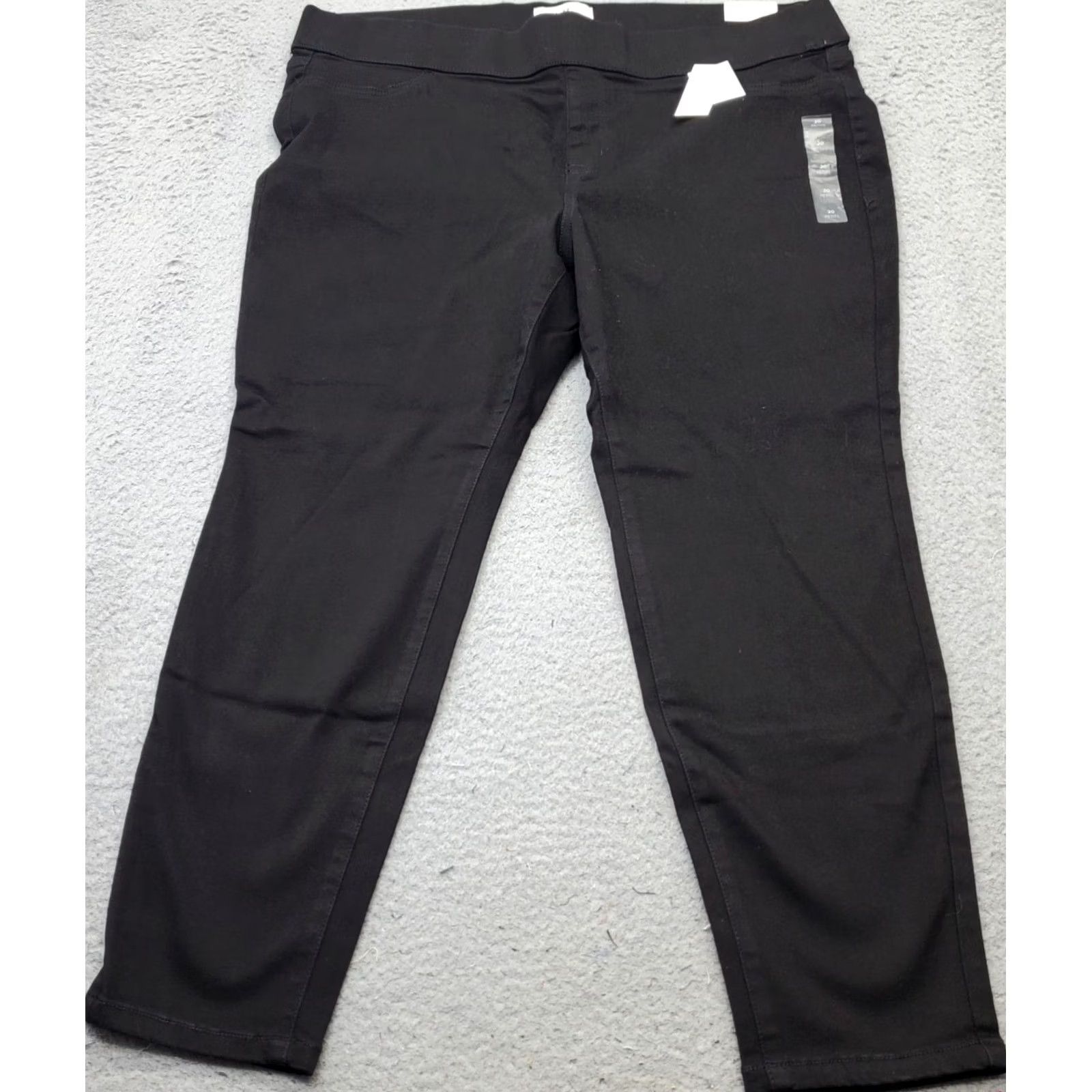 Vintage Lane Bryant Womens Jegging Jeans 20P Black High Rise Pull On Petite 5-Pocket Denim Stretch Jeans Size 42" / US 20 - 2 Thumbnail
