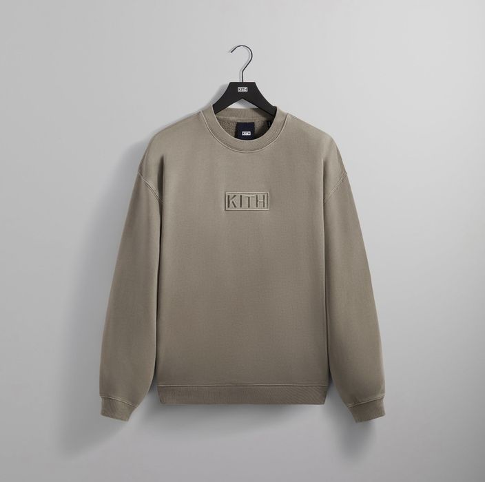 kith キス　サイバーマンデー　クルーネック　10周年　ベージュ　ボックスロゴ