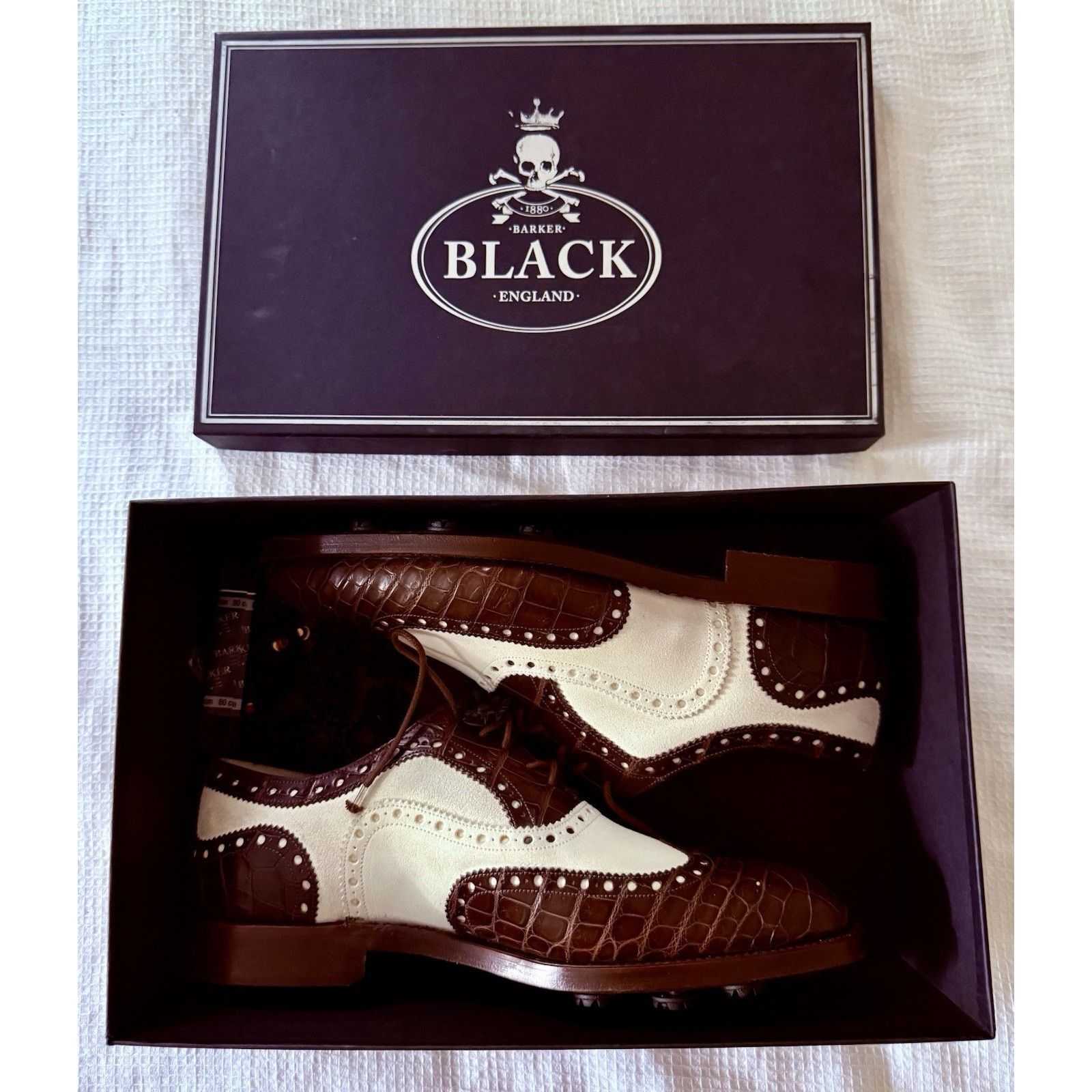 Barker Black Barker Black Crocodile Golf Spectator Suede $3250US England Size US 8.5 / EU 41-42 - 2 Thumbnail