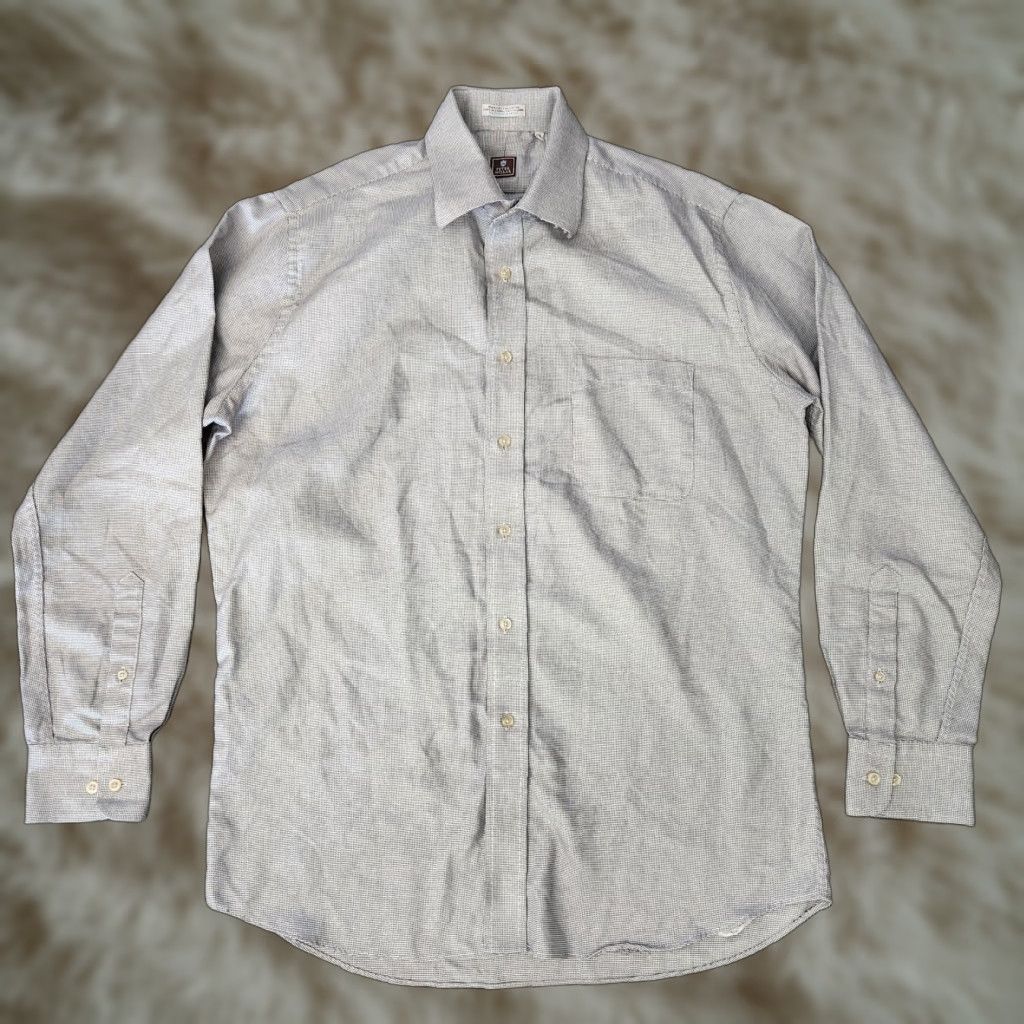 Peter Millar Peter Millar Button Down Shirt Mens 16 Large Long Sleeve Check Geometric Plaid Blue Multicolor Regular Button-Up Collared Long Sleeve Mens Size US L / EU 52-54 / 3 - 1 Thumbnail