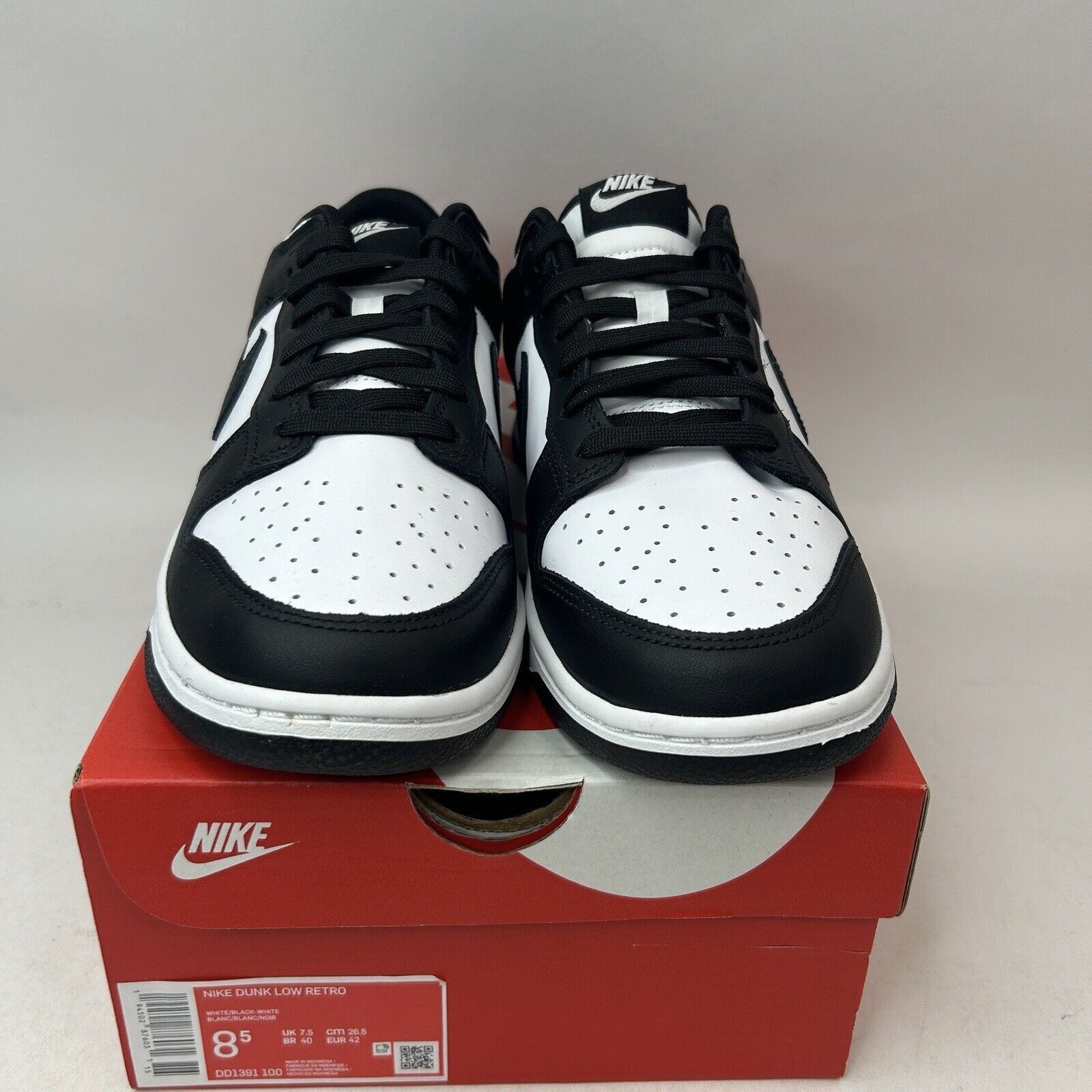 Nike Nike Dunk Low Retro “Black White/Panda” 2024 Size US 8.5 / EU 41-42 - 2 Thumbnail