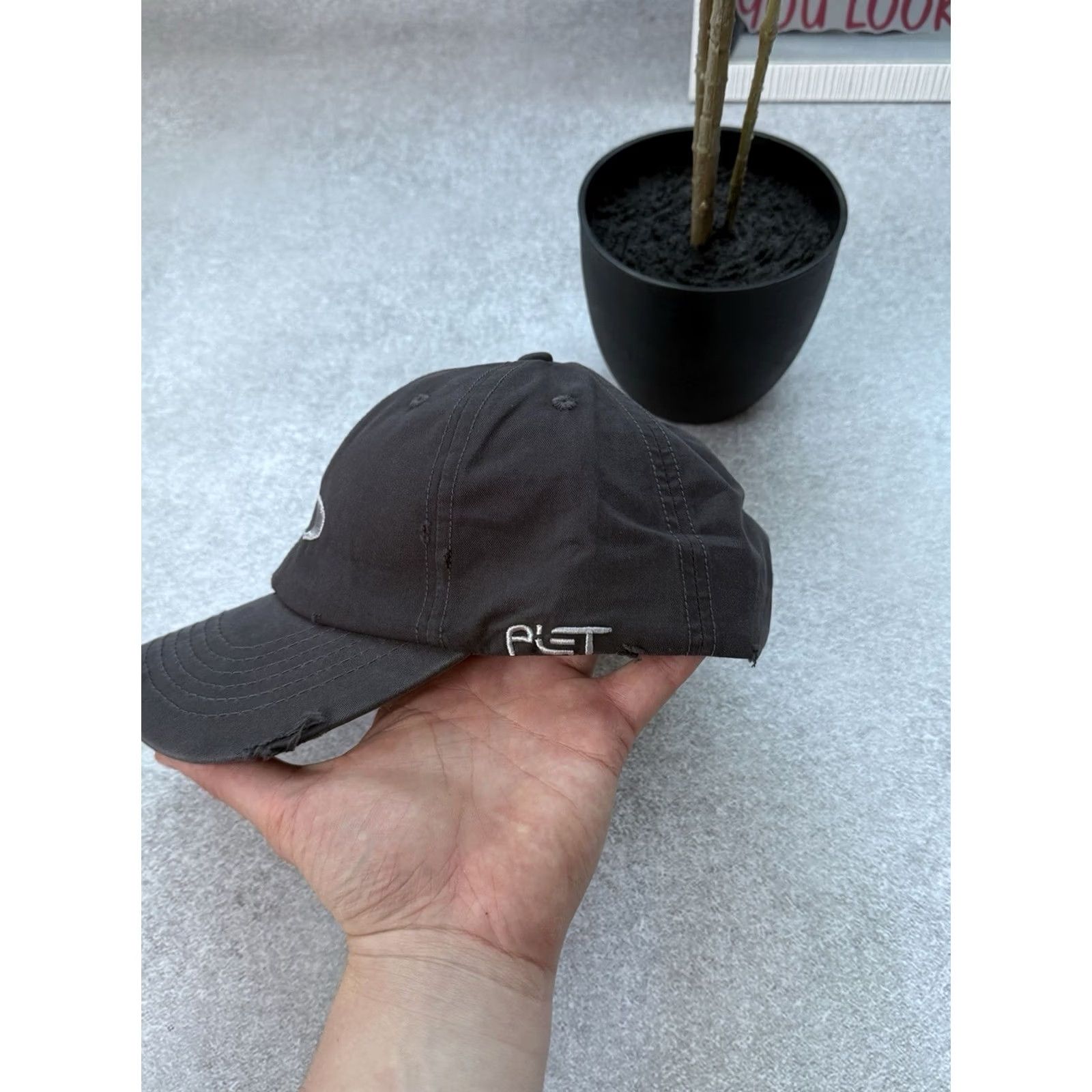 Oakley Oakley x Piet Baseball Cap Distressed Hat Grey One Size Unisex Adults Baseball Cap Outdoor Casual Size ONE SIZE - 4 Thumbnail