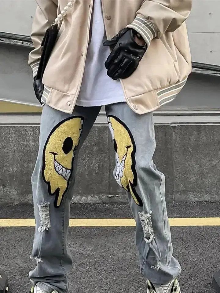 Japanese Brand Irregular Ripped Hole Jeans Denim Pant Size US 32 / EU 48 - 3 Thumbnail