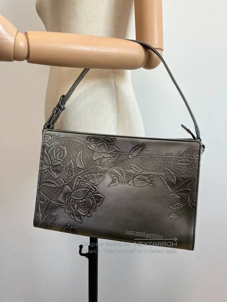 Jean Paul Gaultier Jean Paul Gaultier Silver Gun Flower Handbag Sling Bag Size ONE SIZE - 1 Thumbnail