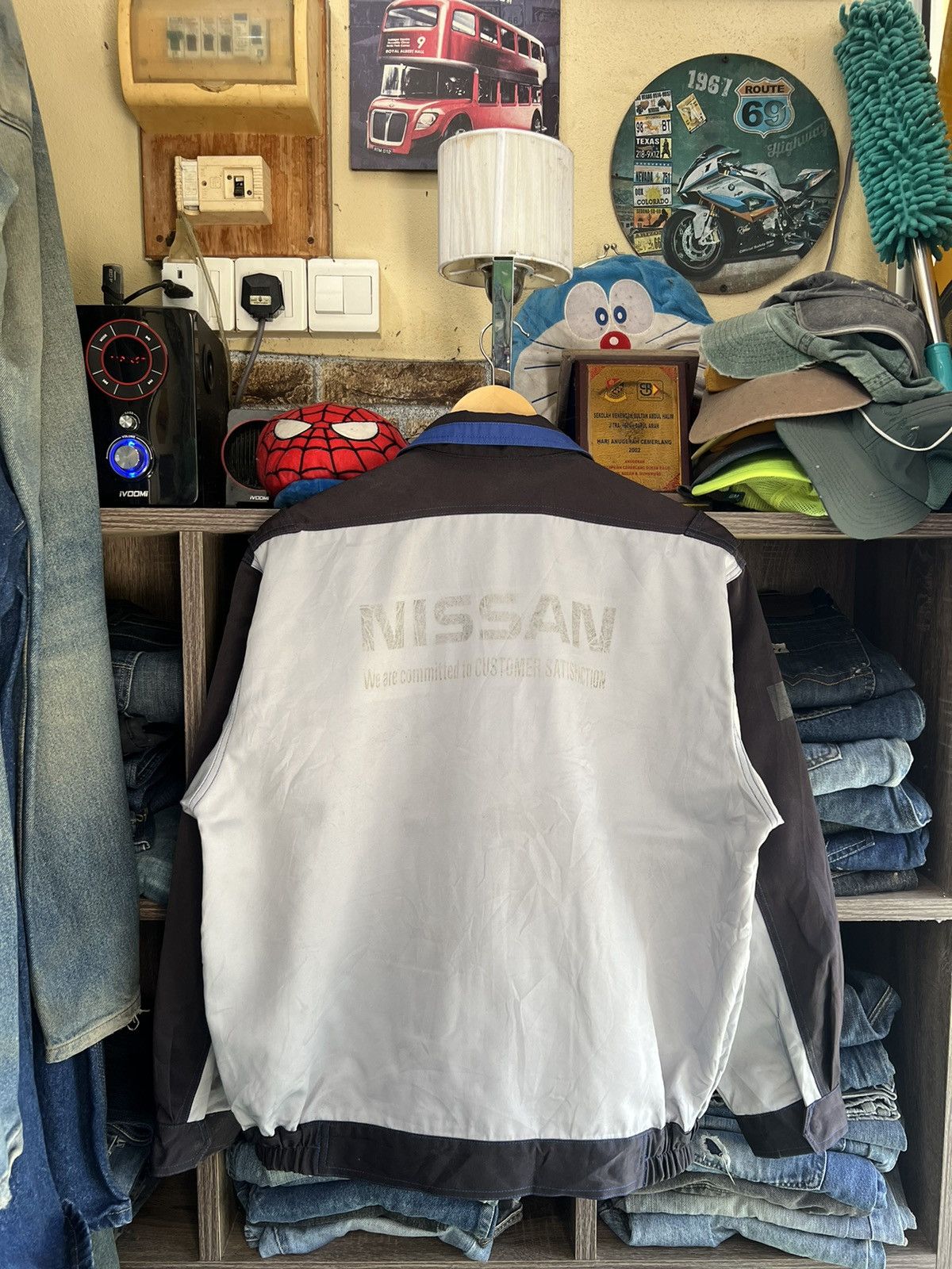 Nissan 🔥Vintage Nissan Uniform Work Jacket Size US L / EU 52-54 / 3 - 2 Thumbnail