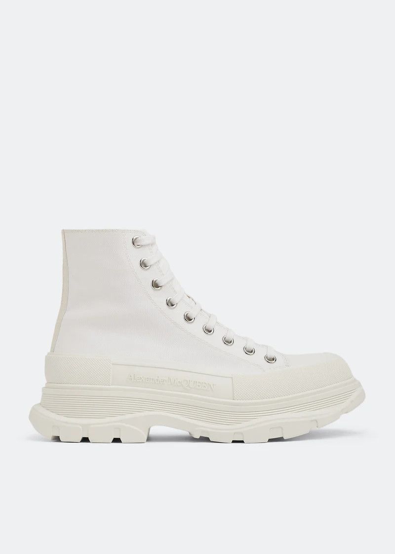 Alexander McQueen o1w1db10725 Tread Slick Boot in White Size US 12 / EU 45 - 1 Thumbnail