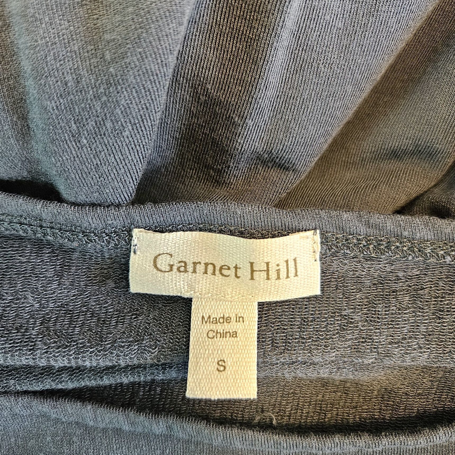 Vintage Garnet Hill Womens Boat Neck Knit Midi Dress Sz S Blue Gray Elastic Waist - Pockets - 3/4 Sleeve - Blouson Dress - Solid - Regular - Womens Size S / US 4 / IT 40 - 4 Thumbnail