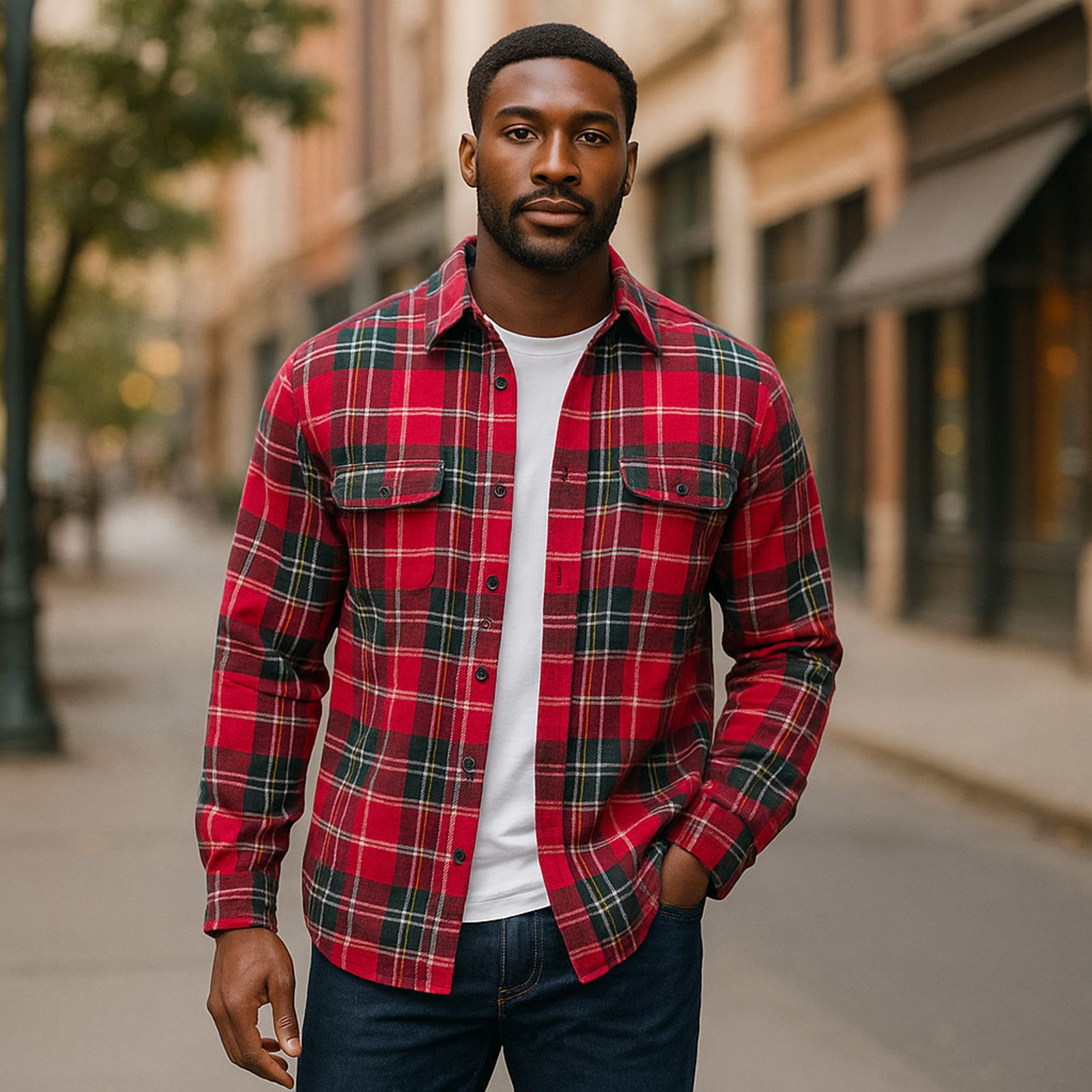 Polo Ralph Lauren Polo Ralph Lauren Flannel Shirt Men's Large Red Button Up Size US L / EU 52-54 / 3 - 6 Thumbnail