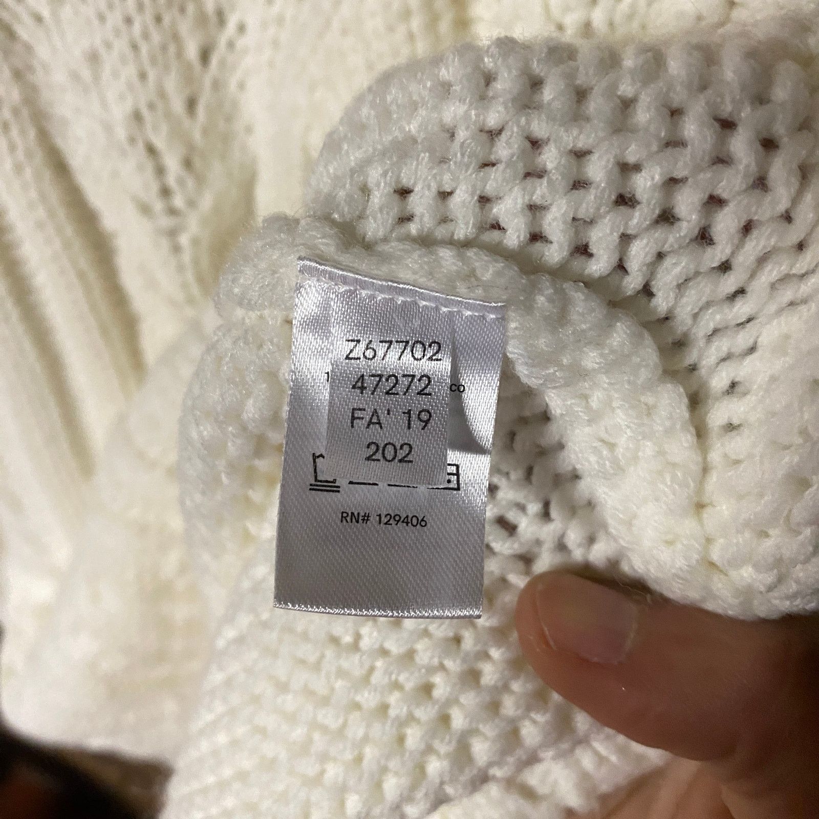 Venus Venus White Cable Knit High neck Pullover Sweater Size Large Size L / US 10 / IT 46 - 7 Thumbnail