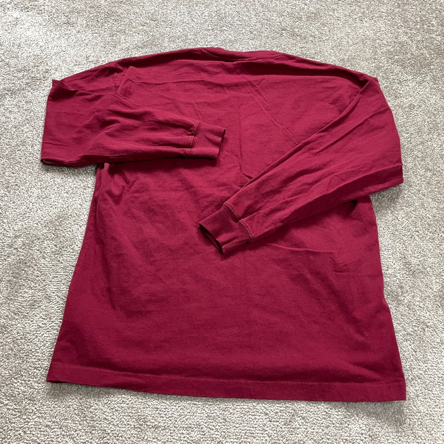 H&M H&M Shirt Mens M Red Cotton Mock Neck Long Sleeve T-Shirt Top Casual Knit Brand Logo Modern Classic Shirt 90s vibes Mens Size US M / EU 48-50 / 2 - 2 Thumbnail