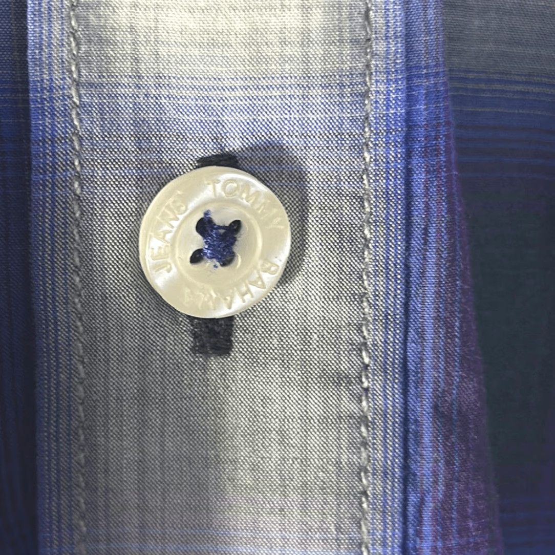 Tommy Bahama VINTAGE Tommy Bahama Jeans Plaid Western Country Button-Down Shirt L Large Men Blue Regular Button-Up Sleeve Long Shirt Size US L / EU 52-54 / 3 - 3 Thumbnail