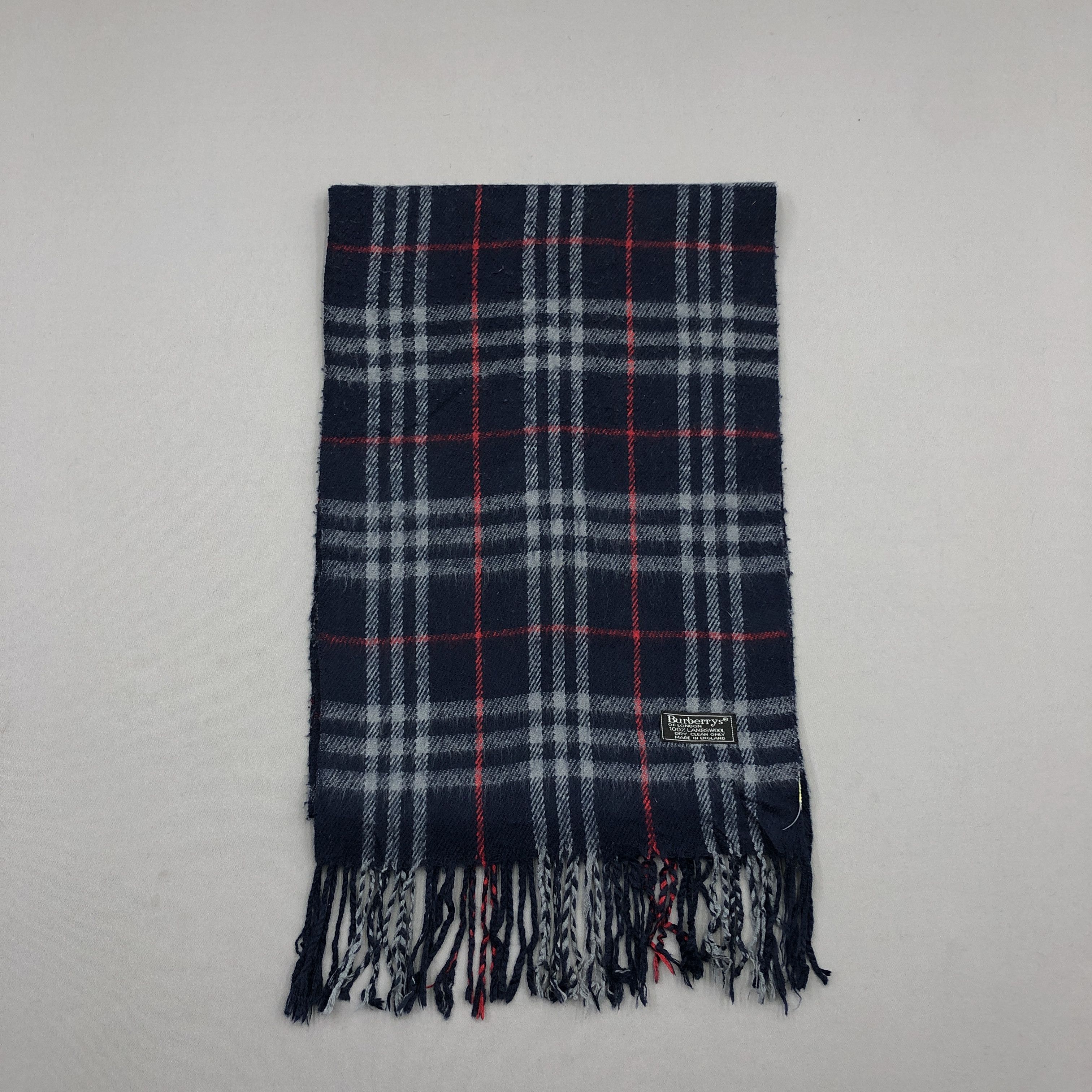 Burberry Vintage Burberry Scarf Muffler Wool Cashmere Scarves Size ONE SIZE - 2 Thumbnail