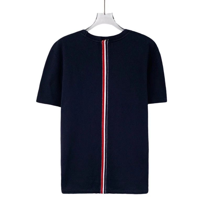 Thom Browne Thom Browne size2 Dark blue cotton round neck short sleeves Size US M / EU 48-50 / 2 - 2 Thumbnail