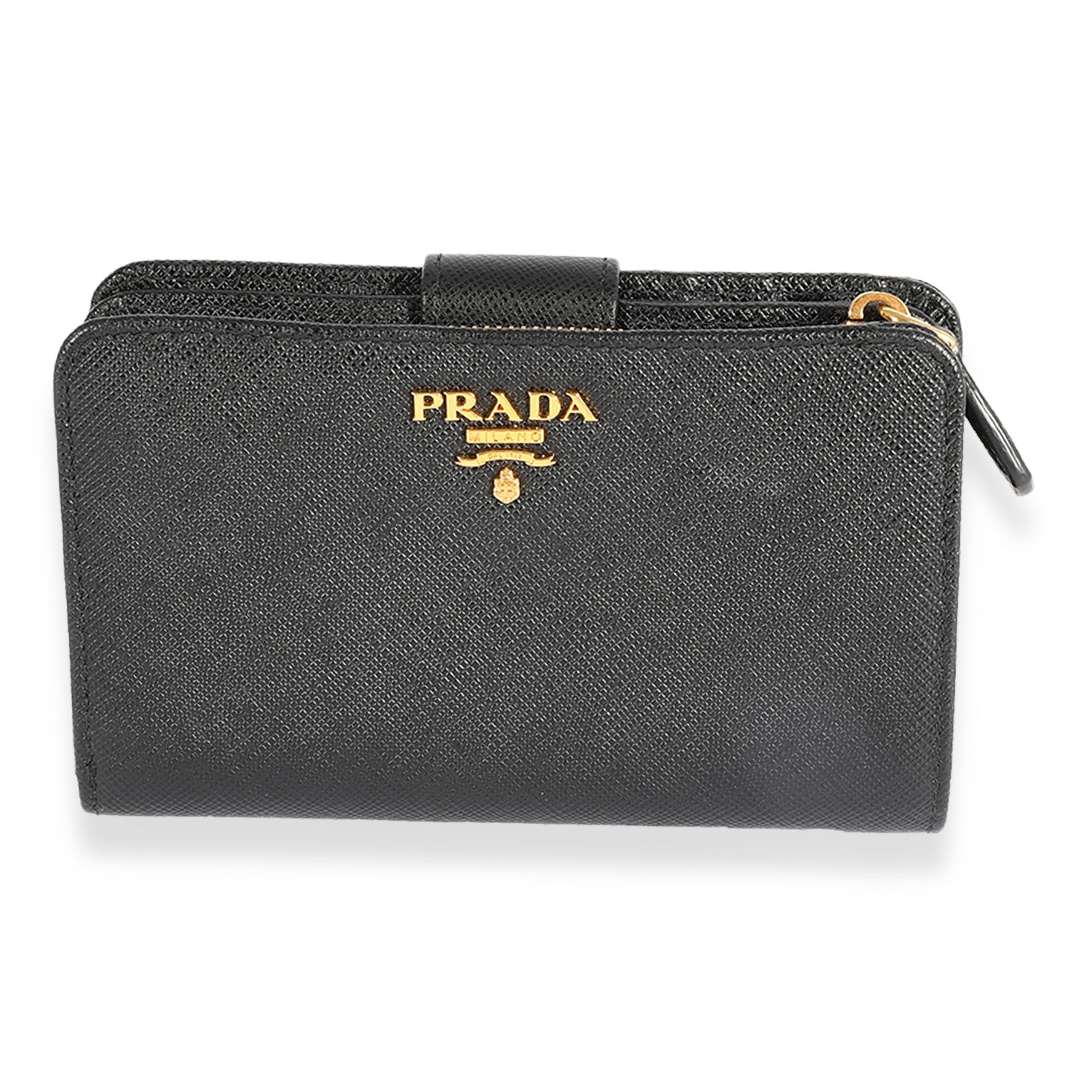 Prada Prada Black Saffiano French Wallet Size ONE SIZE - 1 Thumbnail