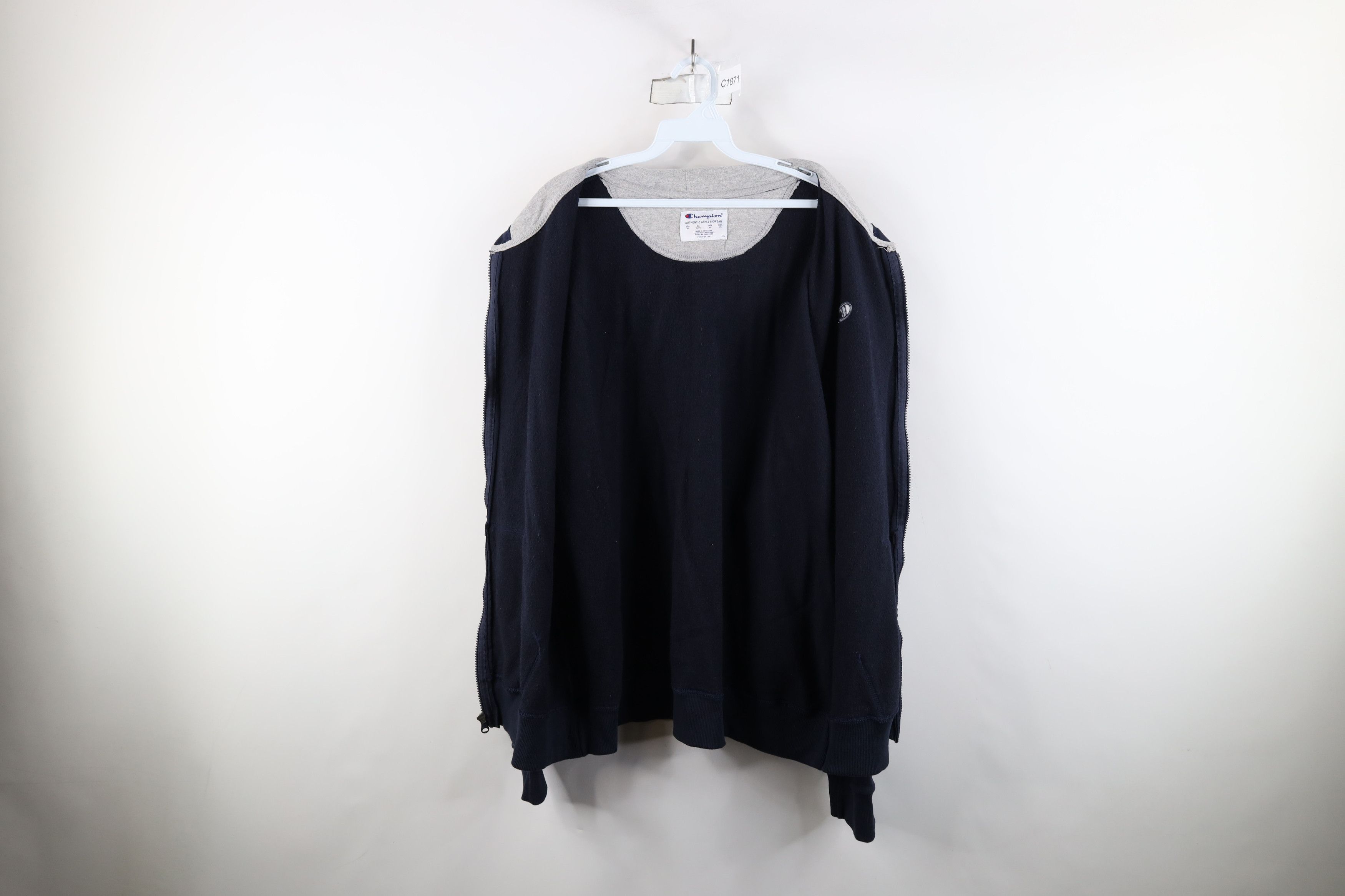 Champion × Vintage Vintage Champion Monochrome Full Zip Hoodie Sweatshirt Blue Size US XL / EU 56 / 4 - 10 Thumbnail