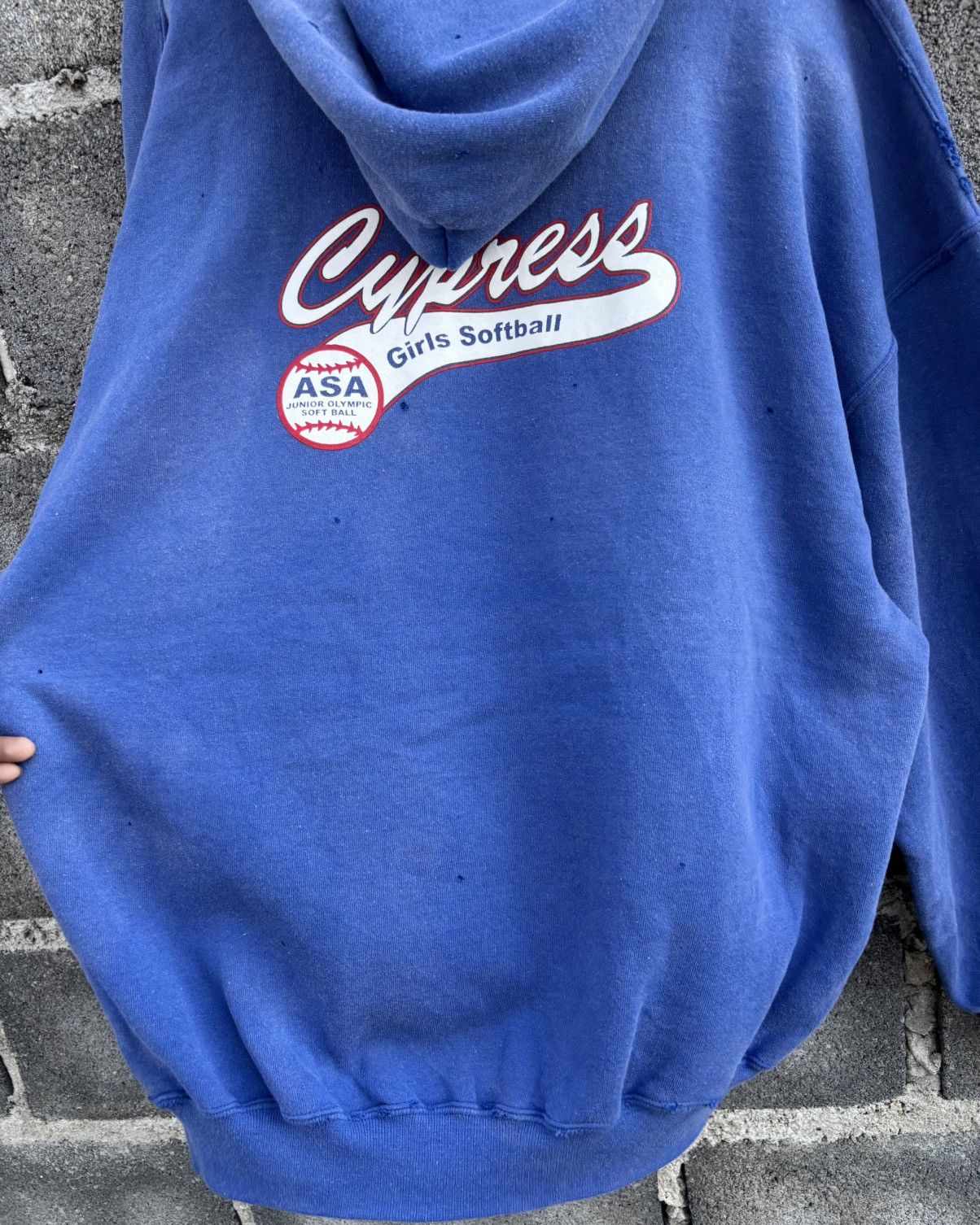 Russell Athletic Thrashed Distressed Hoodie Russell Faded Size US XXL / EU 58 / 5 - 15 Thumbnail