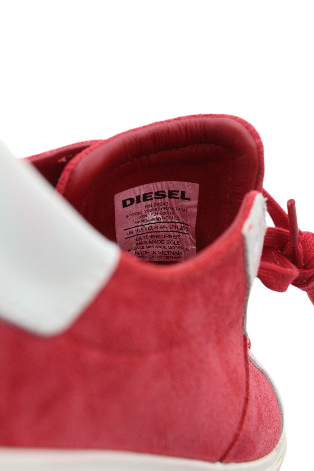 Diesel S-MYDORI LC EU44 Red Suede Leather 41525 Size US 11 / EU 44 - 9 Thumbnail