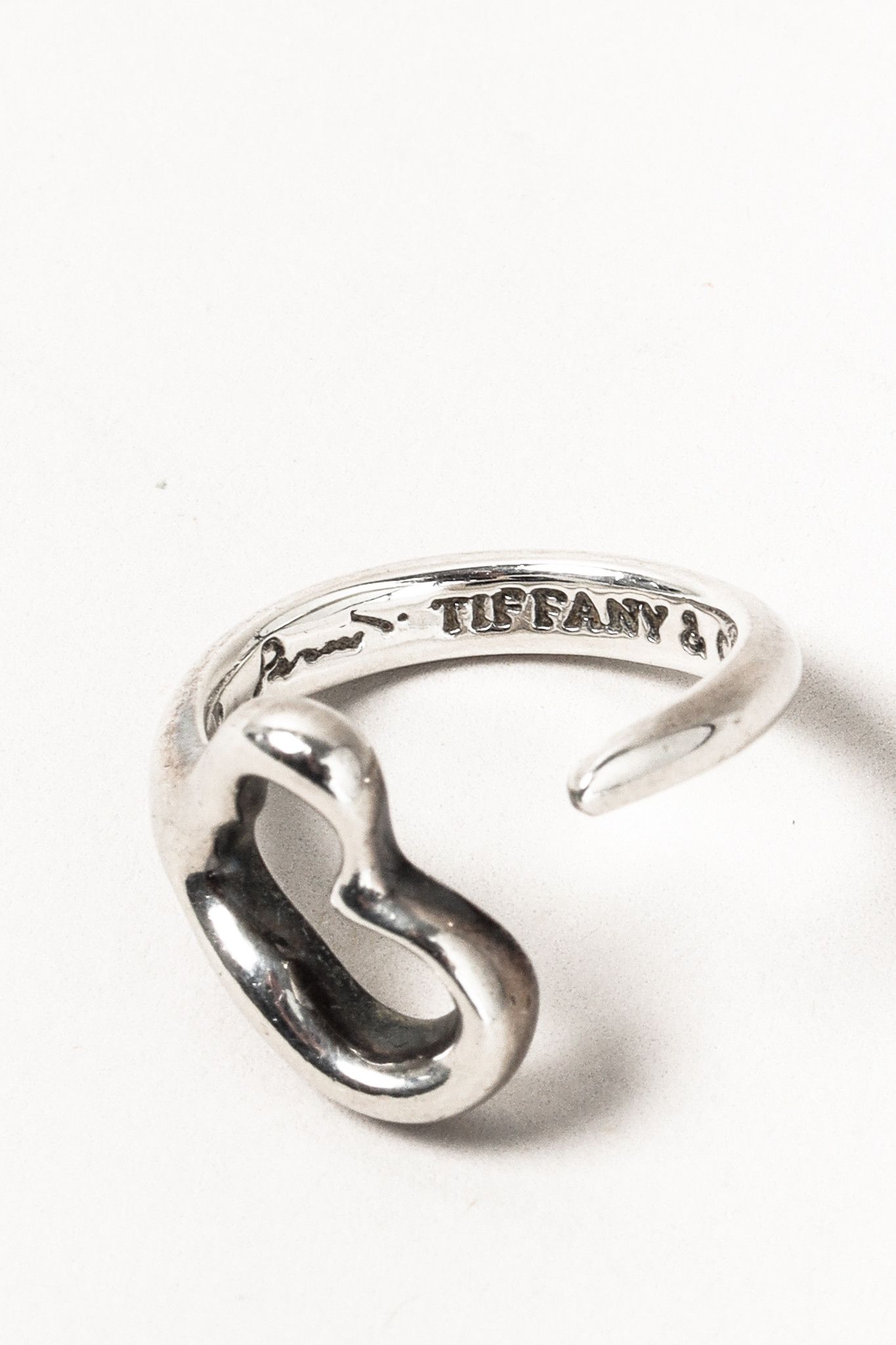 Tiffany & Co. Tiffany & Co. Elsa Peretti Open Heart Sterling Silver Ring Size ONE SIZE - 4 Thumbnail