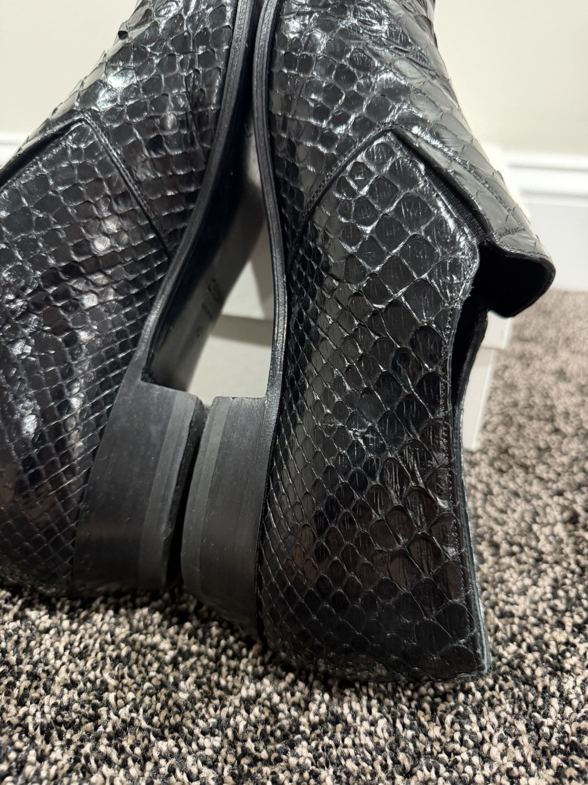 Celine × Hedi Slimane Celine x Hedi SS19 Python Jacno Slipper Shoes 30 Metal Toe Size US 10 / EU 43 - 9 Thumbnail