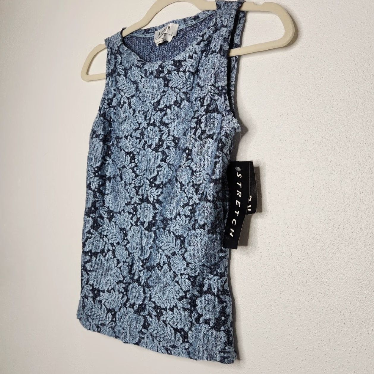 Vintage VINTAGE A Byer Tank Top Fairy Whimsy Tank Office Siren Floral Lace Style Med Blue Tank Women M NWT Size M / US 6-8 / IT 42-44 - 2 Thumbnail