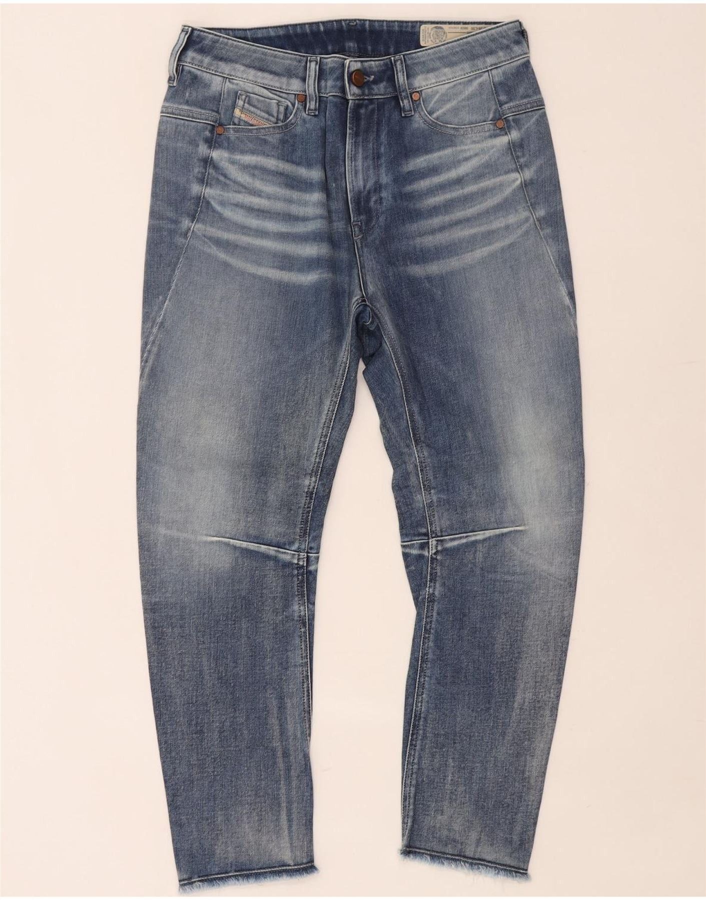 Diesel Womens Boyfriend Low Waist Regular Tapered Jeans W26 L25 Blu Size 42" / US 20 - 1 Thumbnail