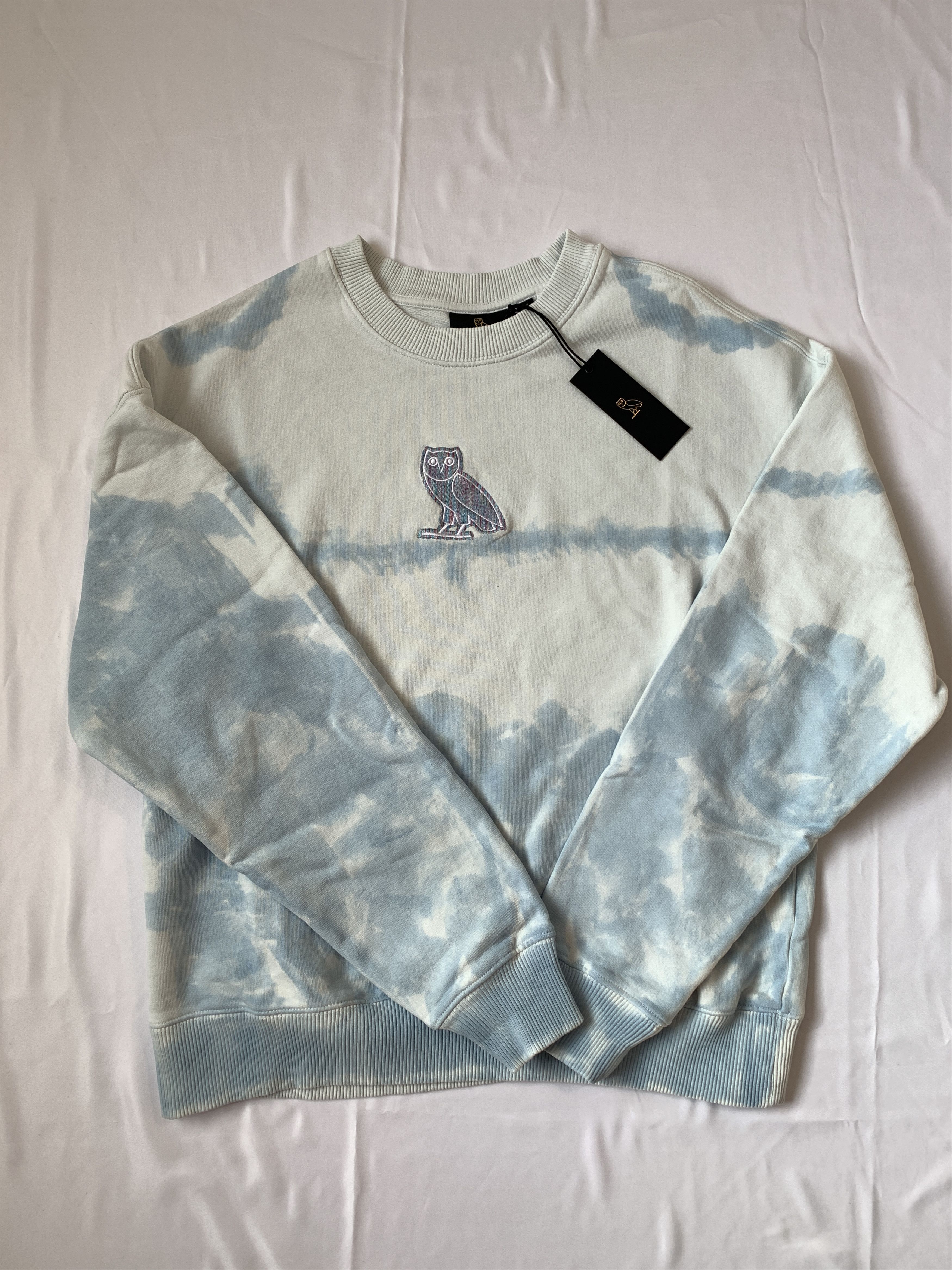 Drake OVO Women's Tie-Dye Owl Crewneck Sky Blue Size M / US 6-8 / IT 42-44 - 3 Thumbnail