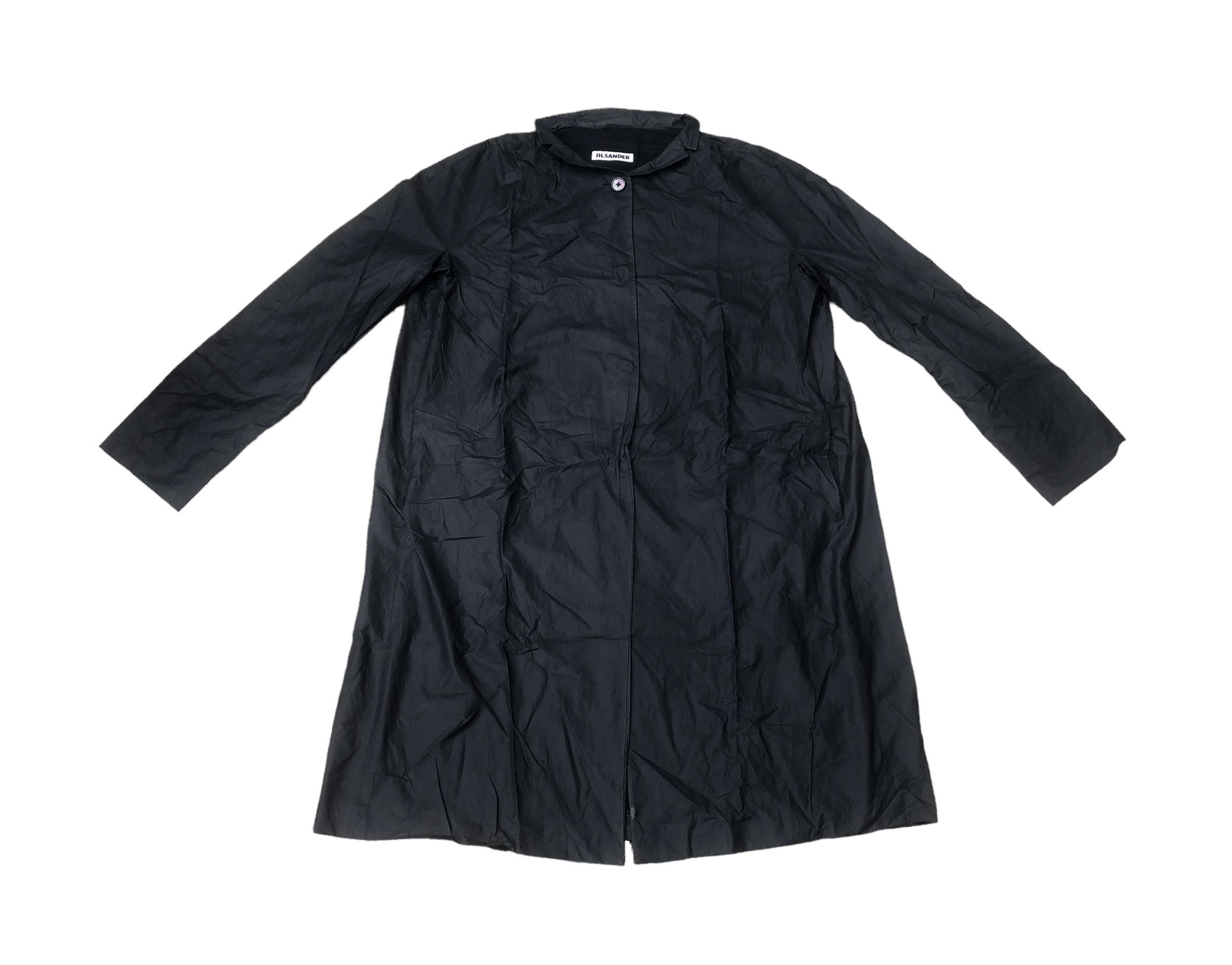 Jil Sander JIL SANDER Waxed Long Rain Coat Luxury Designer Jacket Size XS / US 0-2 / IT 36-38 - 1 Thumbnail