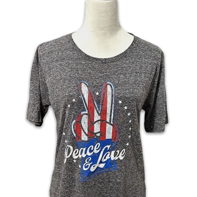 Other Royce Brand T-Shirt Peace & Love Short Sleeves Gray Womens M Size M / US 6-8 / IT 42-44 - 3 Thumbnail