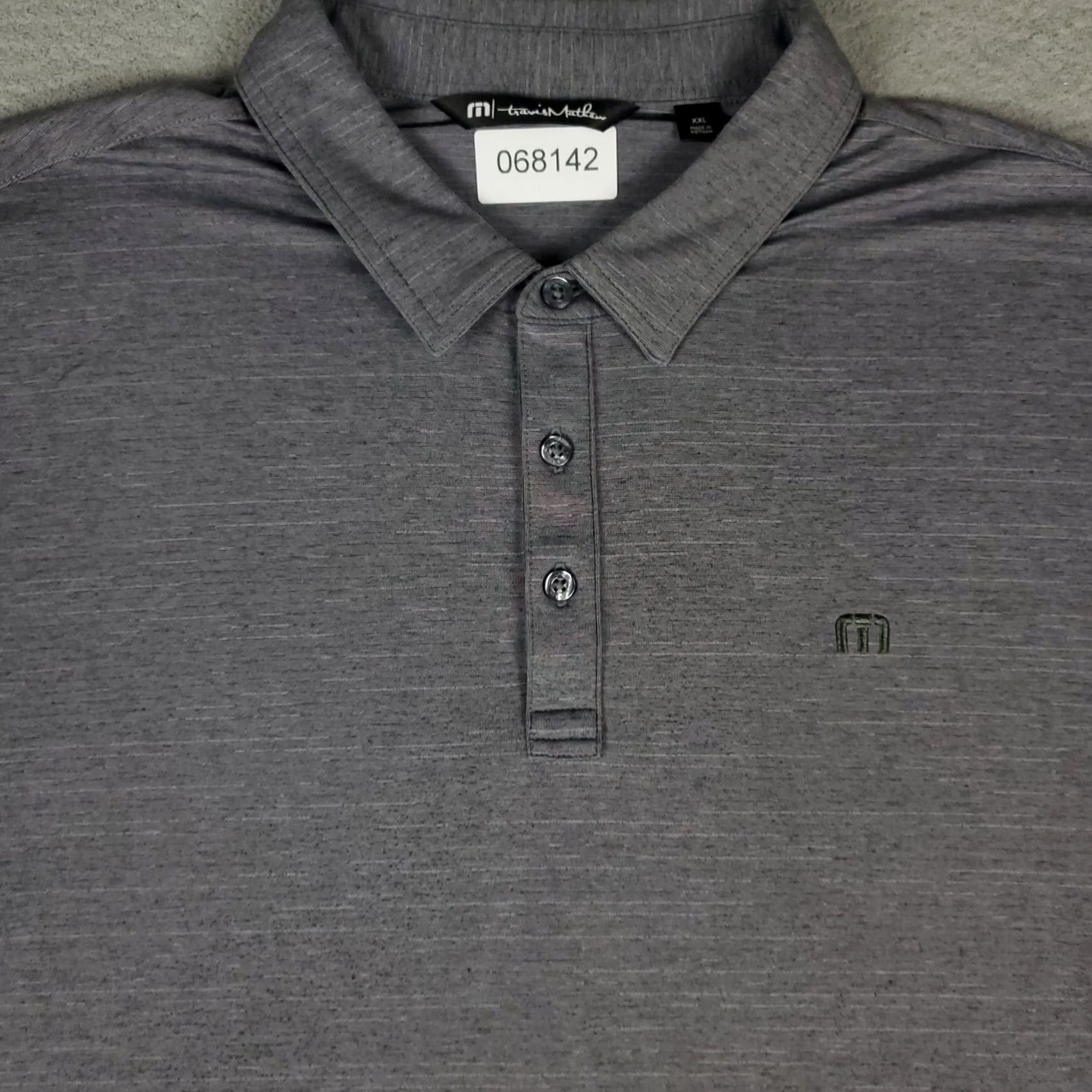 TravisMathew Travis Mathew Gray Polo Shirt Men Size 2XL Cotton Blend Regular Fit Size US XXL / EU 58 / 5 - 2 Thumbnail