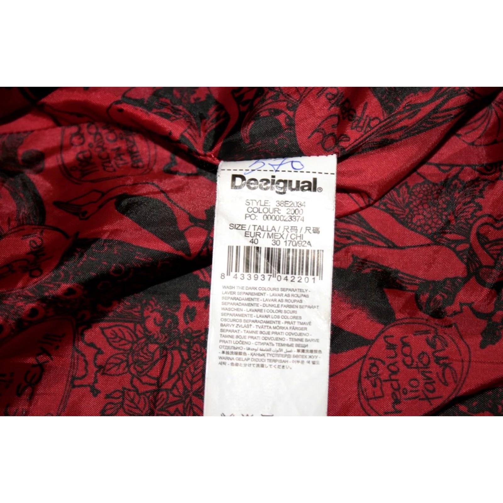 Desigual Desigual Coat Jacket Womens Size 40 Black Wool Blend Button Casual 40 Desigual Coat Womens Size 40 Black Wool Blend Button Casual 40 Size S / US 4 / IT 40 - 7 Thumbnail