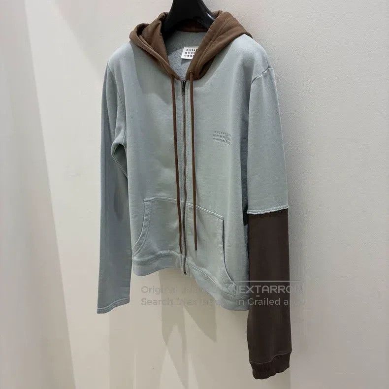 Maison Margiela Maison Margiela Fake two-piece zippered hooded sweatshirt Size US M / EU 48-50 / 2 - 1 Thumbnail