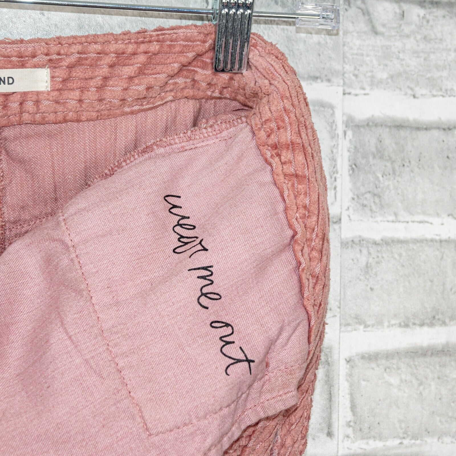 GRLFRND GRLFRND Corduroy Zamira Skirt Last Rose Pink size 26 Size 26" / US 2 / IT 38 - 8 Thumbnail