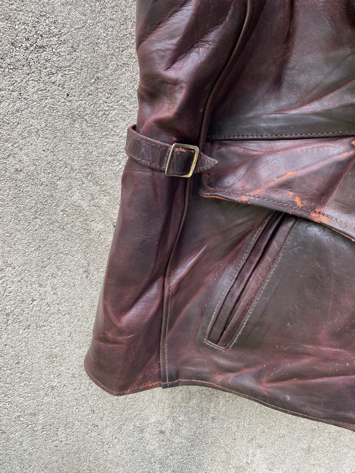 Aero Leathers 🔥Vintage Aero Leather halfbelt highwayman jacket Size US S / EU 44-46 / 1 - 10 Thumbnail