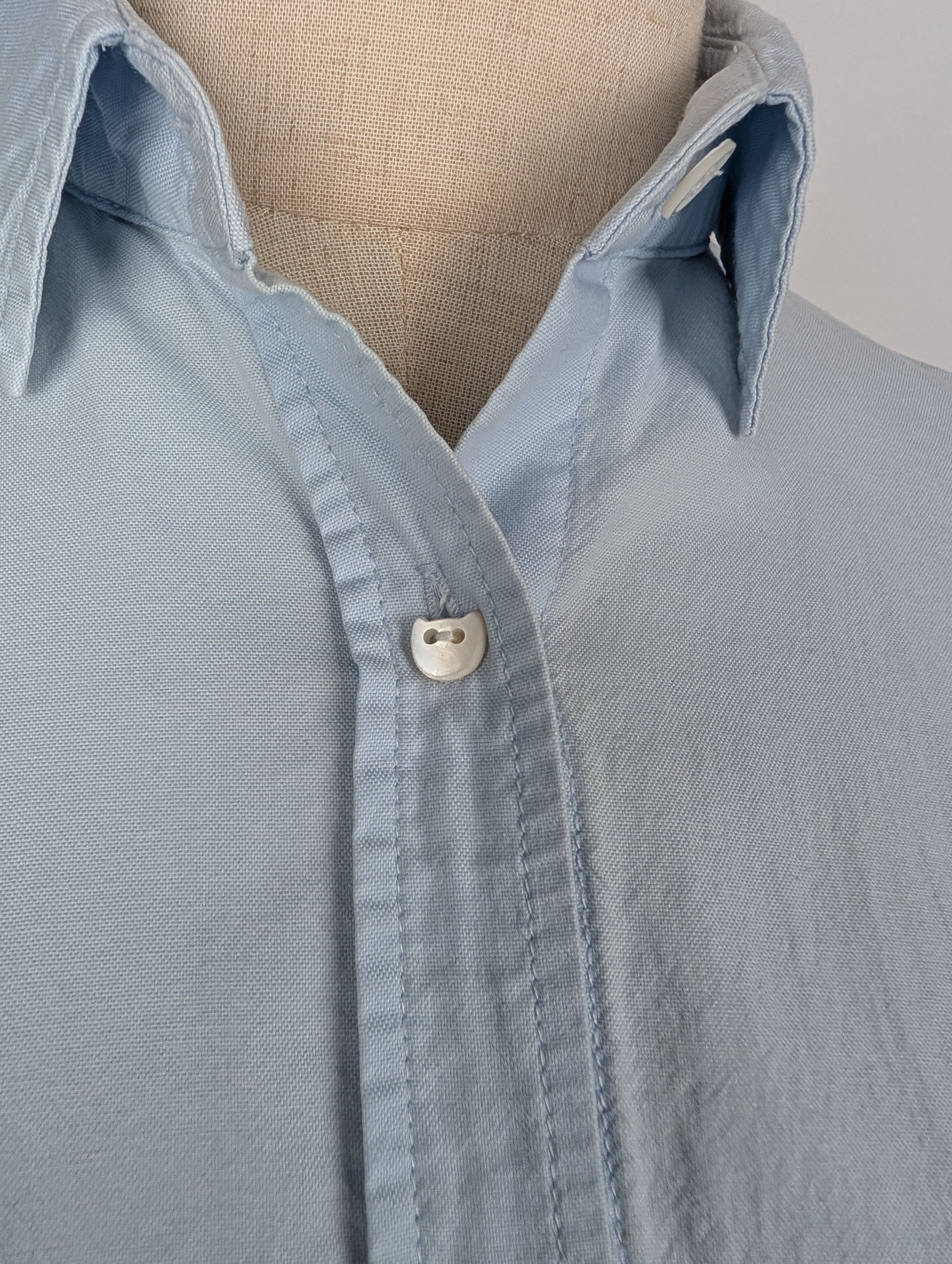 Tsumori Chisato Blue Shirt with Cat Print Size M / US 6-8 / IT 42-44 - 4 Thumbnail