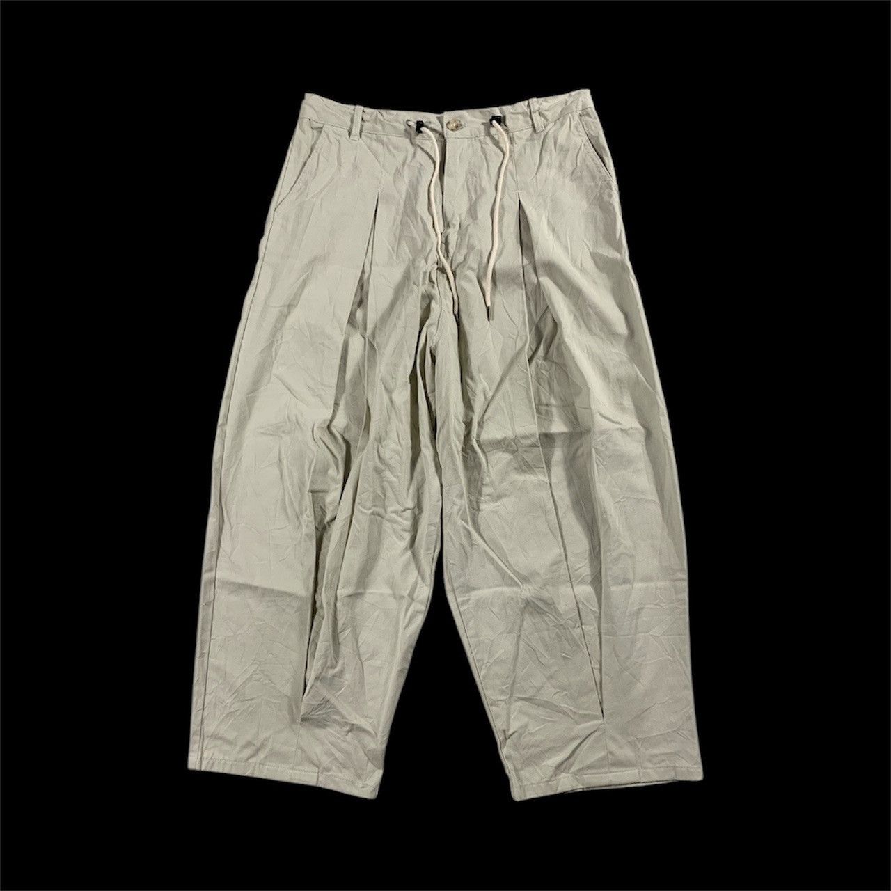 Yohji Yamamoto Costes one tuck twill balloon pants Size US 35 - 1 Thumbnail