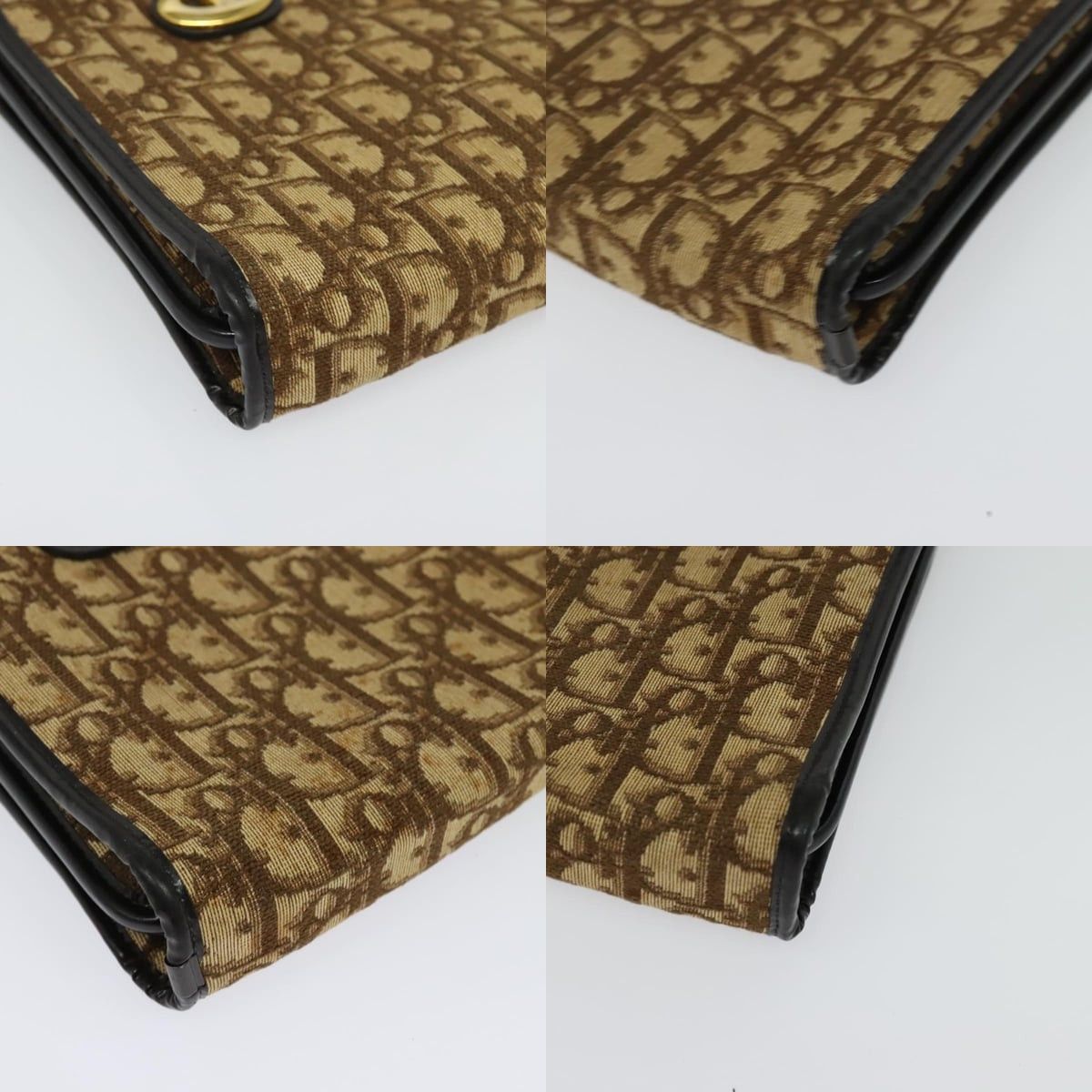 Dior DIOR Trotter Canvas Hand Bag Brown Gold Size ONE SIZE - 10 Thumbnail