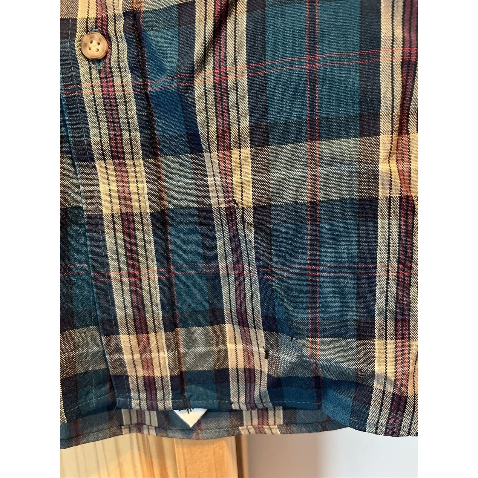 Pendleton Pendleton Vintage Men’s M Blue Plaid LS Button Up Wool Shirt Size US M / EU 48-50 / 2 - 11 Thumbnail