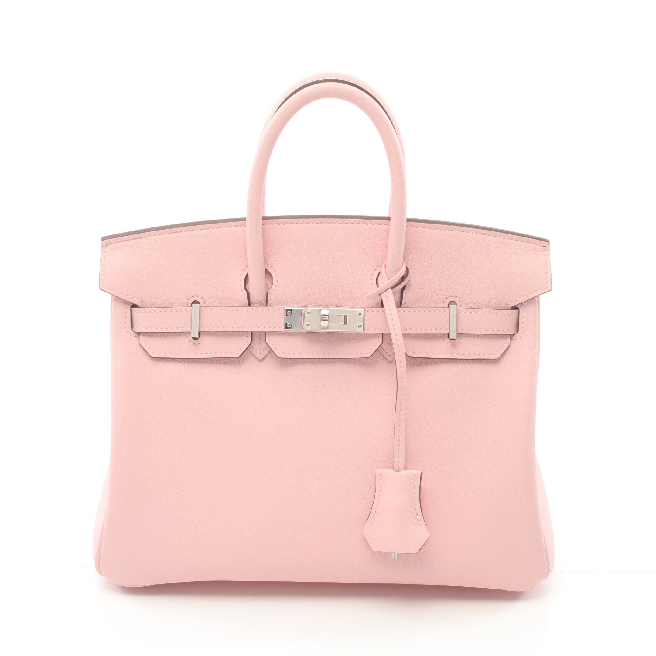 Hermes Hermes Birkin 25 Rose Sakura Handbag Veau Swift Pink Silver Hardware Double Engraved Size ONE SIZE - 1 Thumbnail