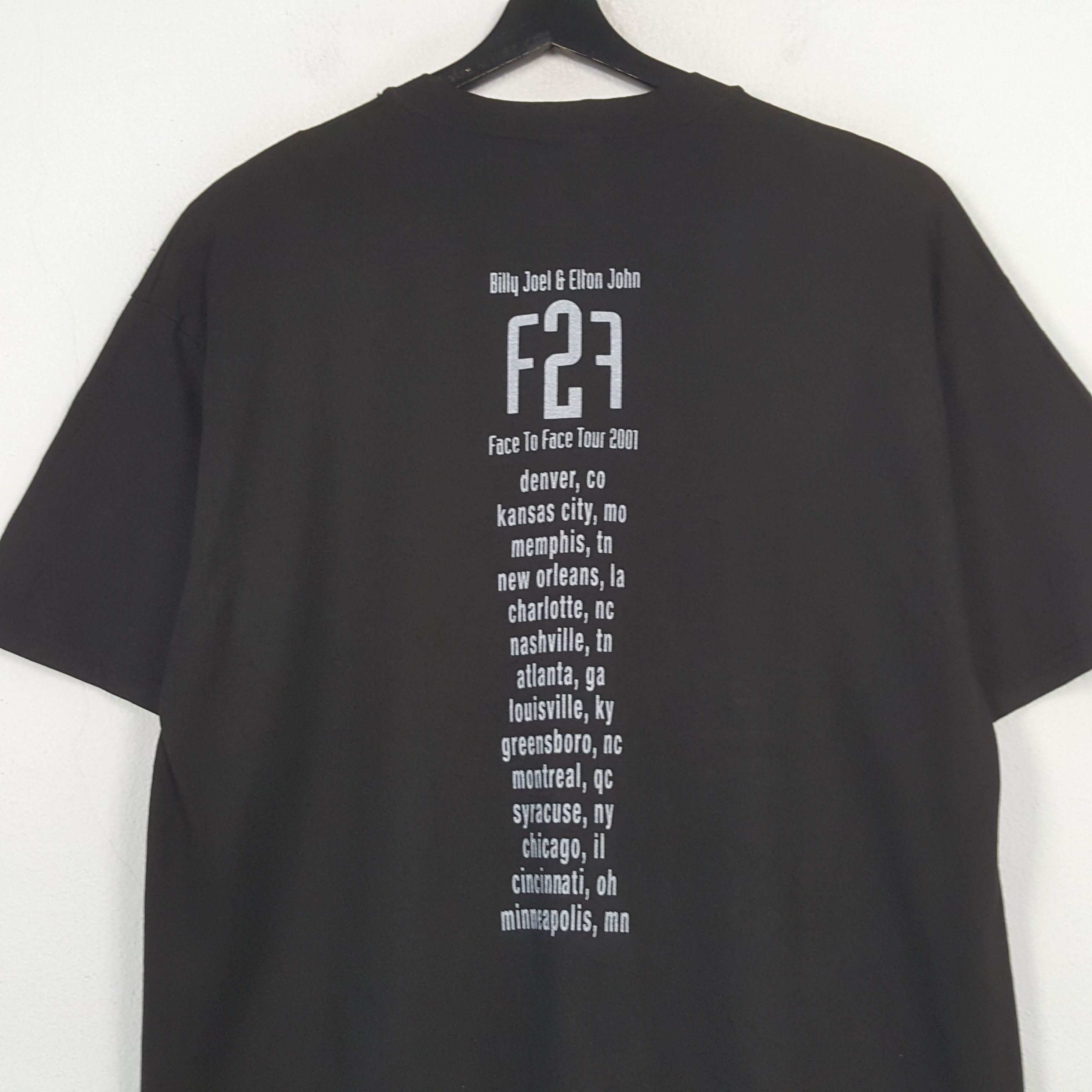 Hanes FACE 2 FACE Elton John Billy Joel Vintage Tshirt 31 Size US XL / EU 56 / 4 - 4 Thumbnail