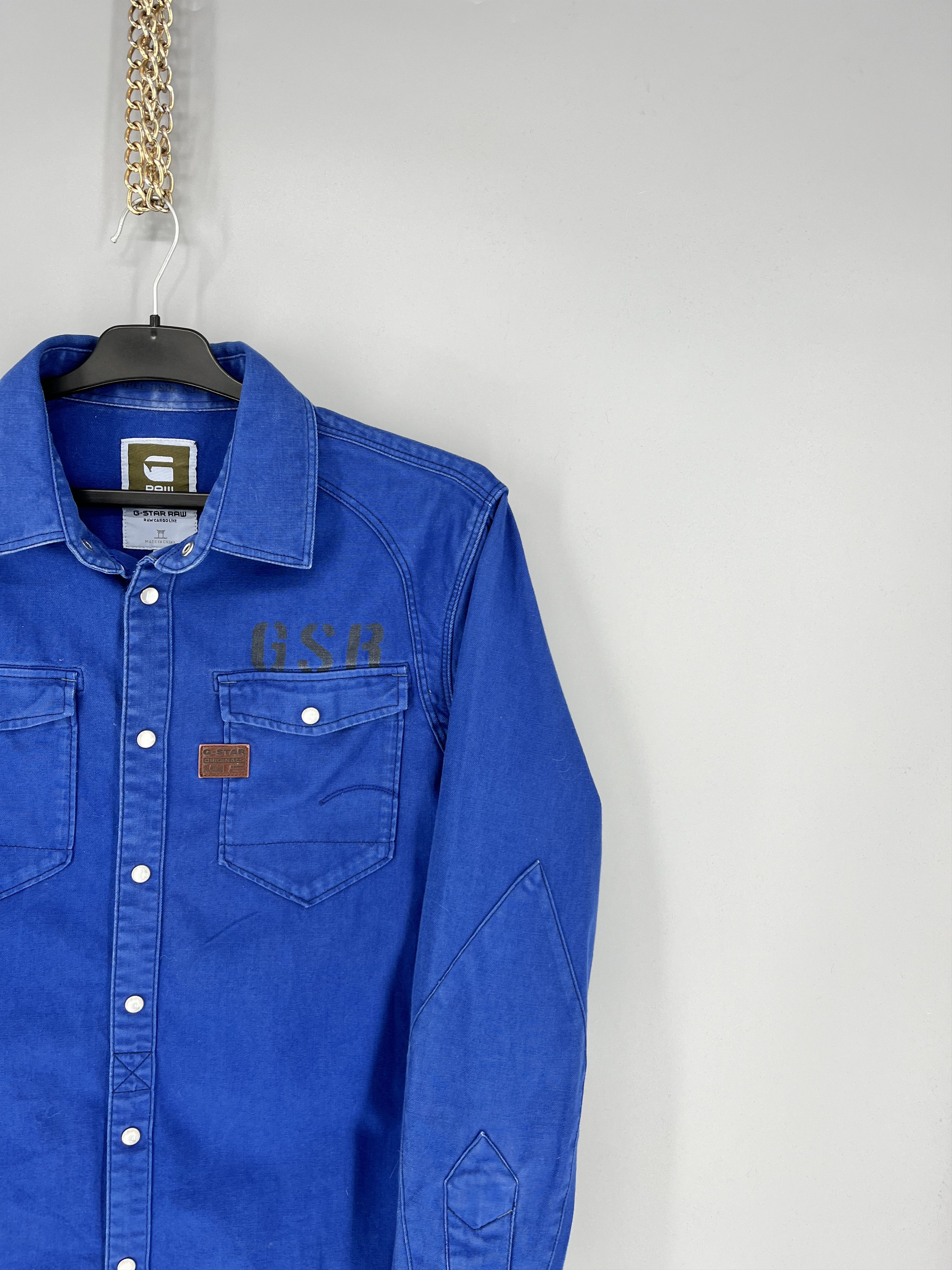 G-Star Vintage Y2K G Star Raw Men’s Navy Shirt With Big Logo Size US S / EU 44-46 / 1 - 5 Thumbnail