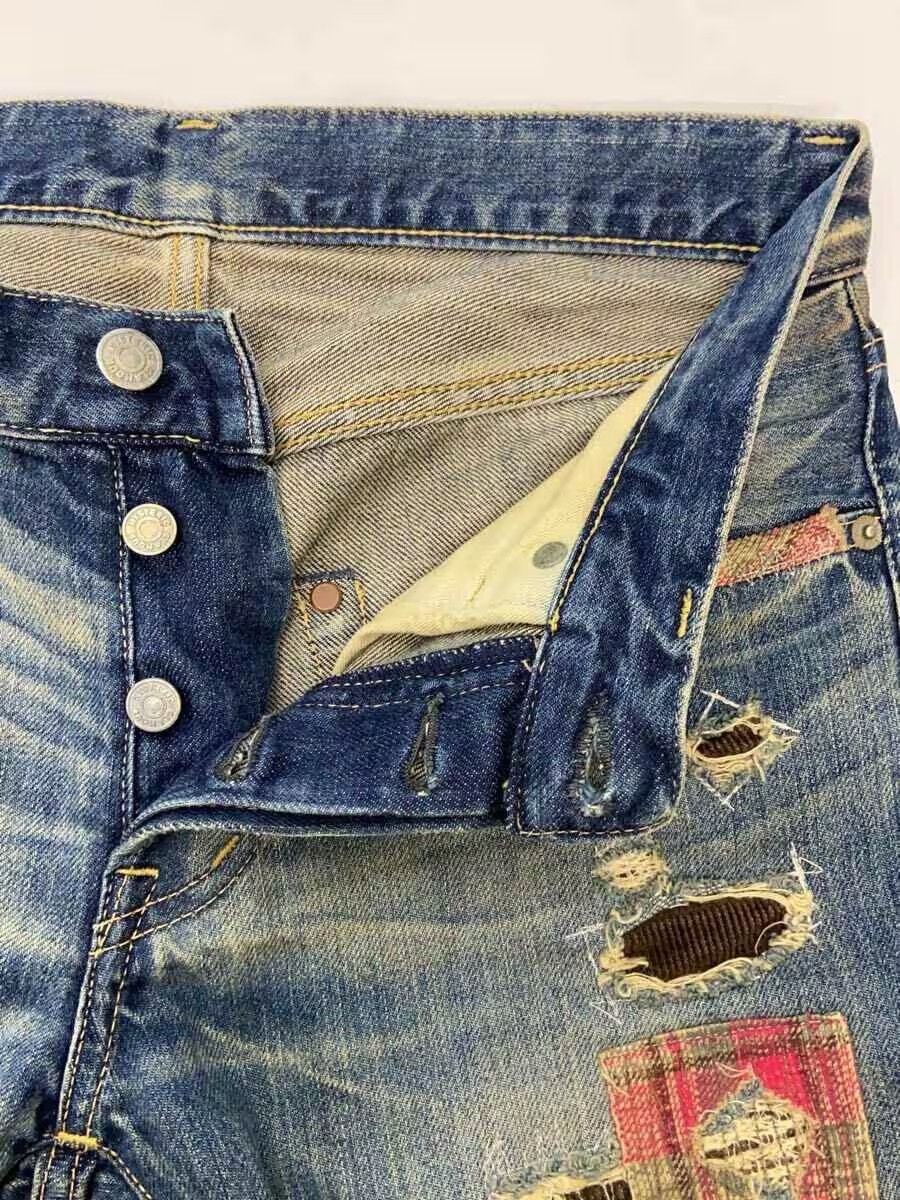 Hysteric Glamour Distressed Patchwork Denim Jeans Size US 30 / EU 46 - 3 Thumbnail