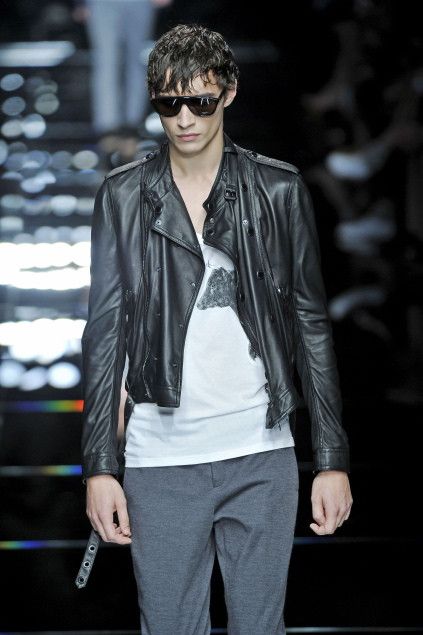Burberry Prorsum RUNWAY LAMBSKIN LEATHER BIKER JACKET Size US M / EU 48-50 / 2 - 3 Thumbnail