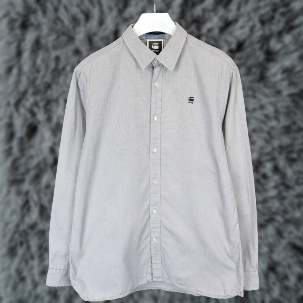 G-Star G-STAR Correct James Shirt Men's 2XL Melange Button Up Embroidery Patched Elbows Size US XXL / EU 58 / 5 - 1 Thumbnail