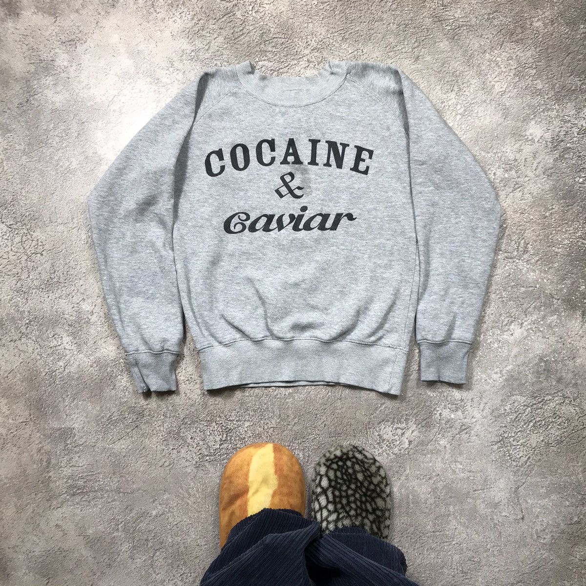 Vintage Vintage Y2K Cocaine Caviar Slogan Sweatshirt Grunge Boxy S Size US S / EU 44-46 / 1 - 1 Thumbnail