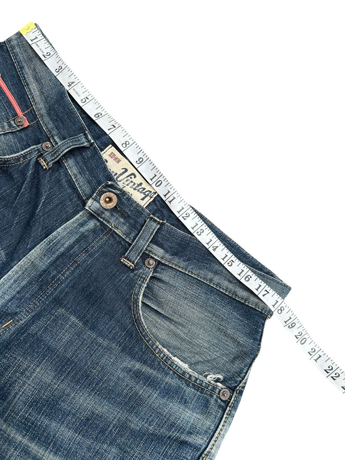 Kapital Vintage Edwin 505V Selvedge Repair Distressed Denim Jeans Size US 36 / EU 52 - 16 Thumbnail